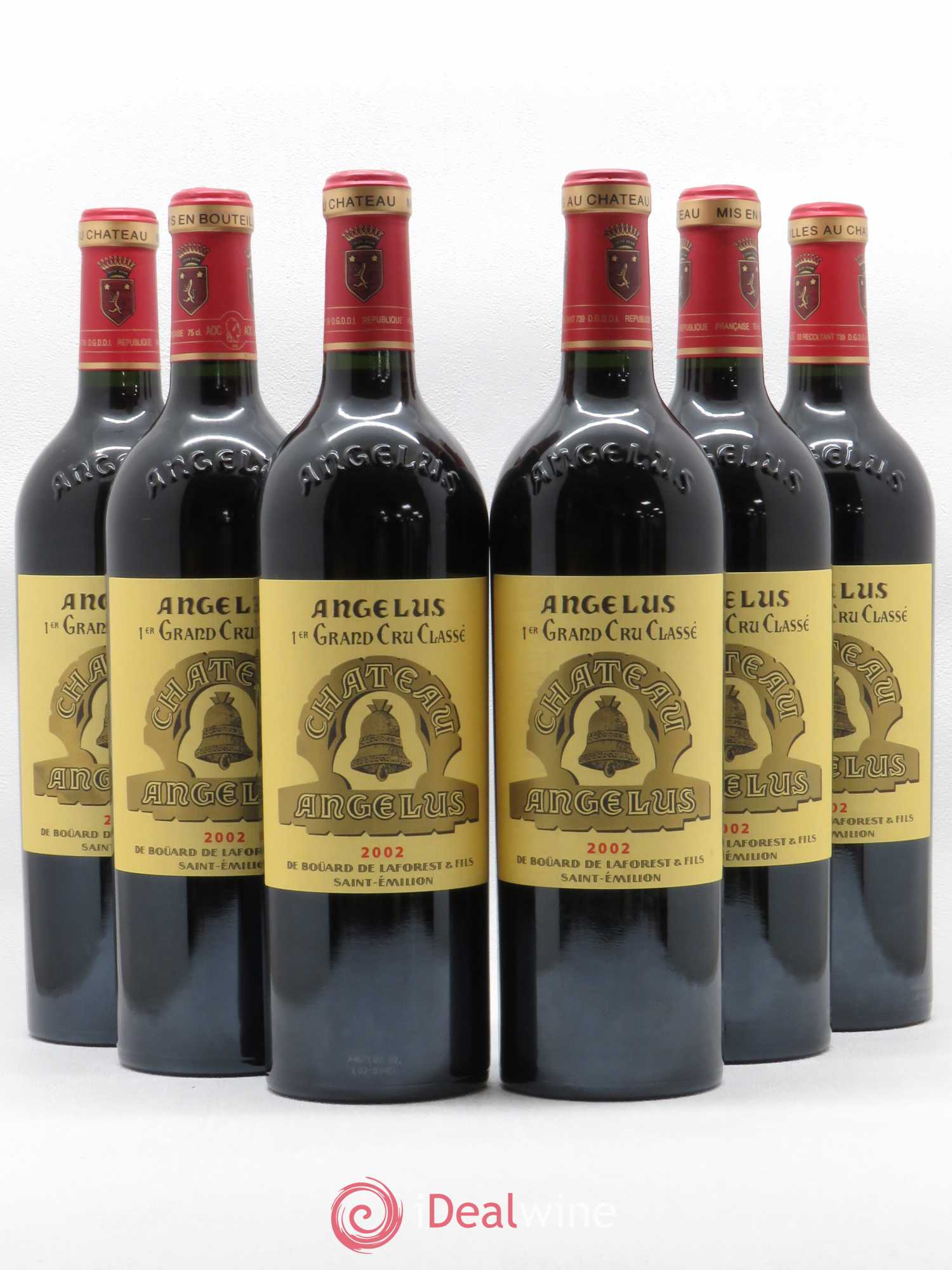 Château Angélus 1er Grand Cru Classé A 2002 - Lot de 6 bouteilles - 0