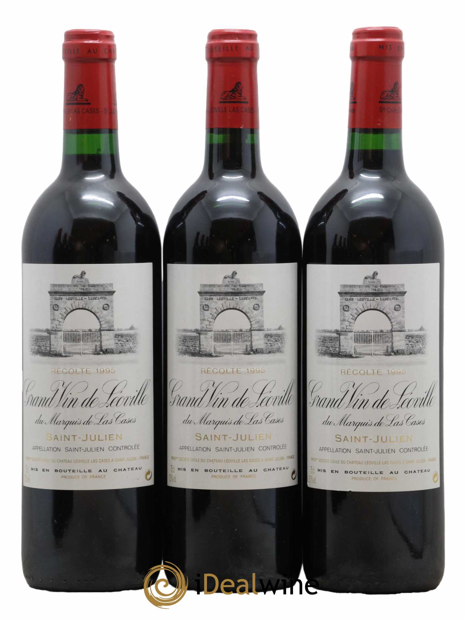 Château Léoville Las Cases 2ème Grand Cru Classé 1995 - Lot de 3 bouteilles - 0