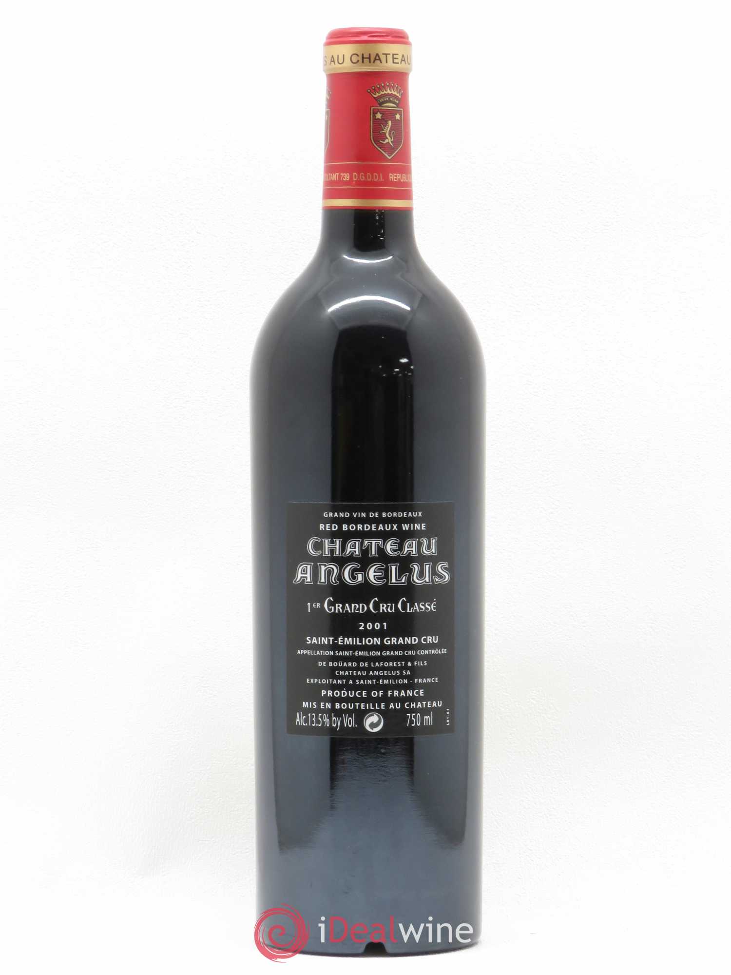 Château Angélus 1er Grand Cru Classé A 2001 - Lot de 1 bouteille - 1