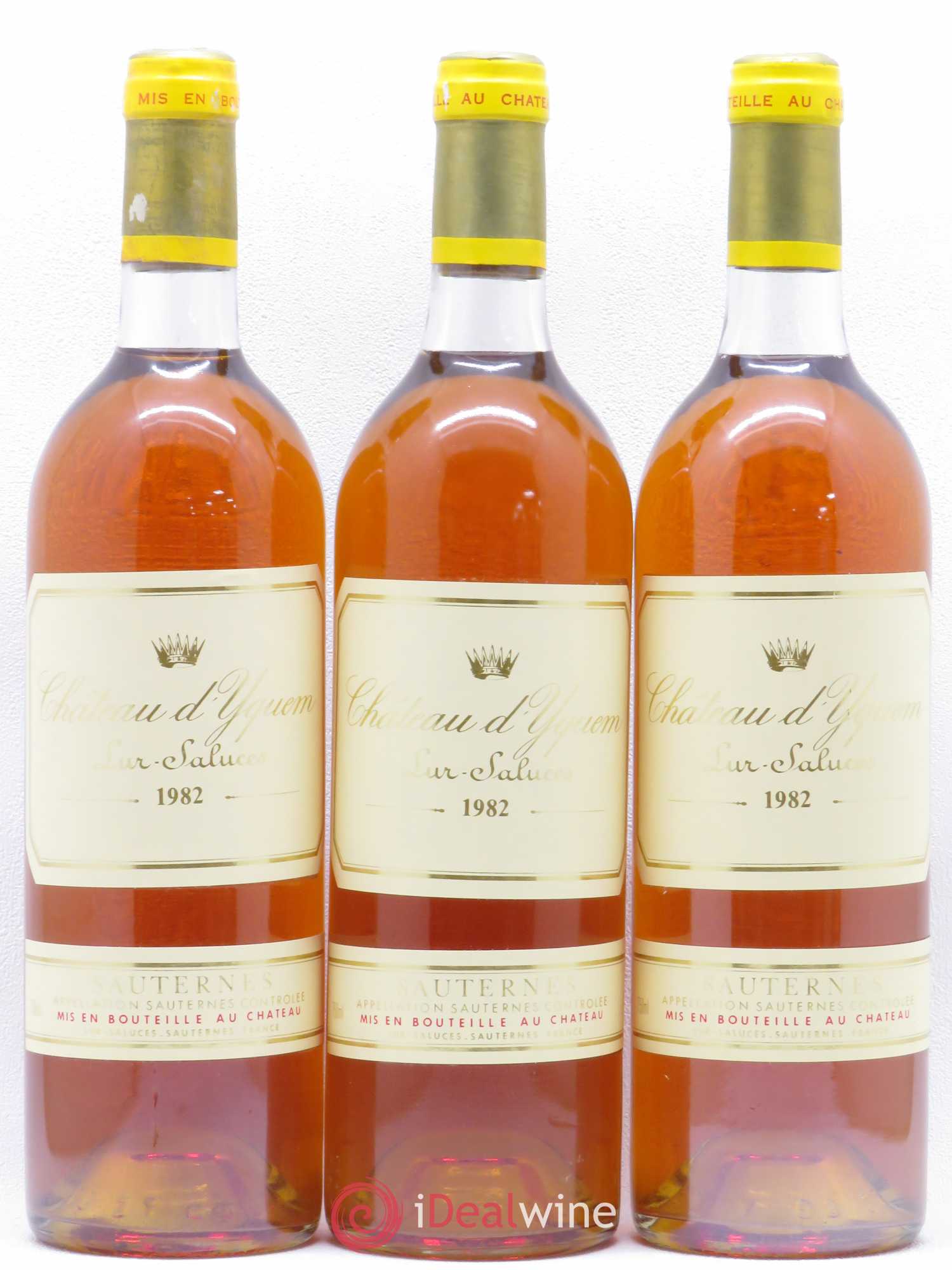 Château d' Yquem 1er Cru Classé Supérieur 1982 - Lotto di 3 bottiglie - 0
