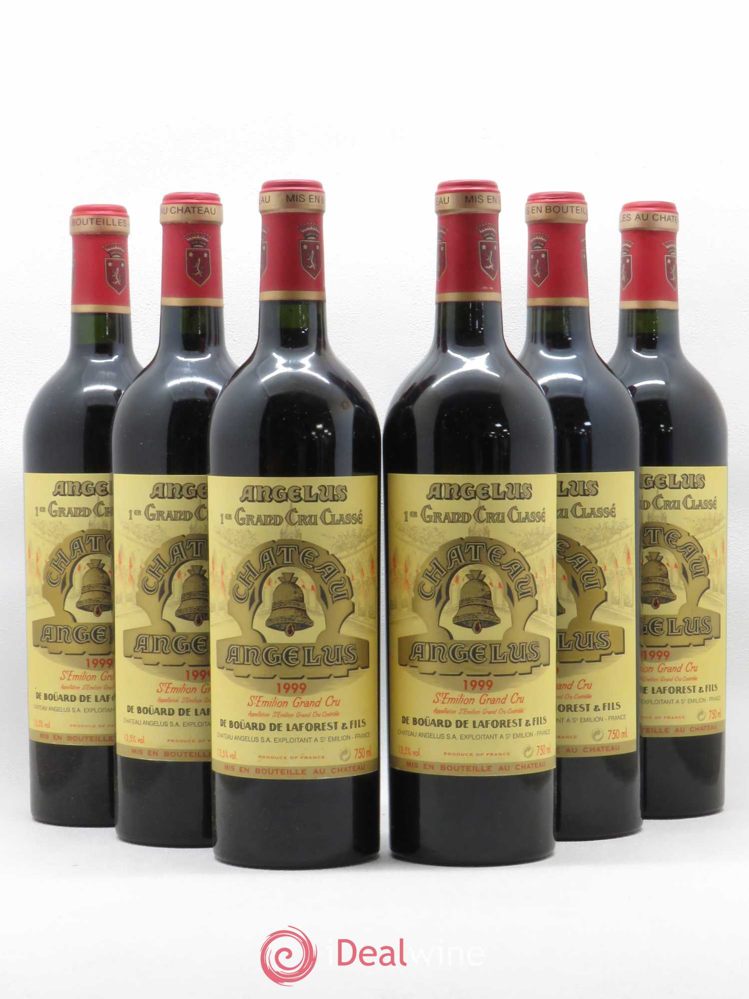 Château Angélus 1er Grand Cru Classé A 1999 - Lot de 6 bouteilles - 0