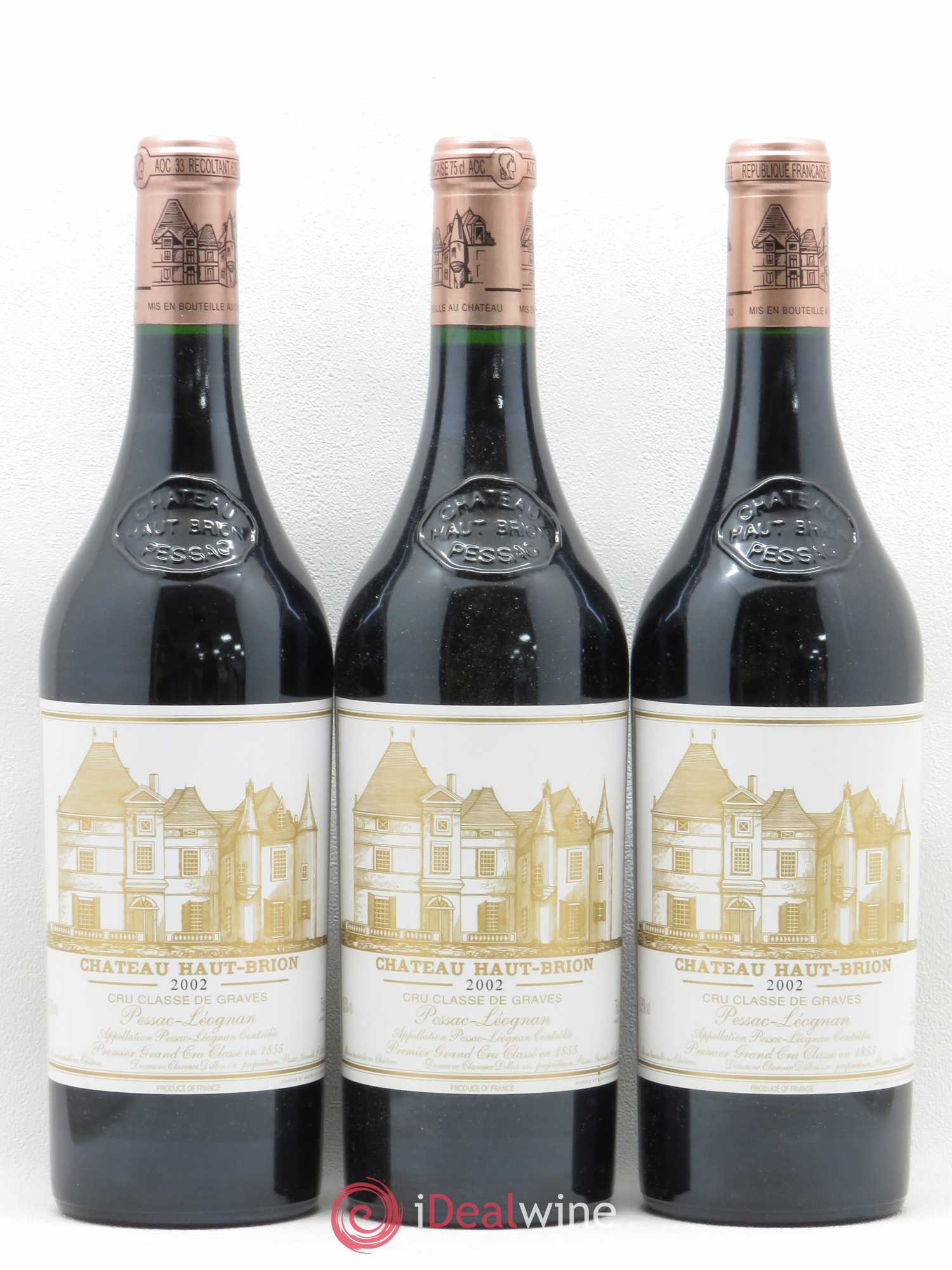 Château Haut Brion 1er Grand Cru Classé 2002 - Lot de 6 bouteilles - 1