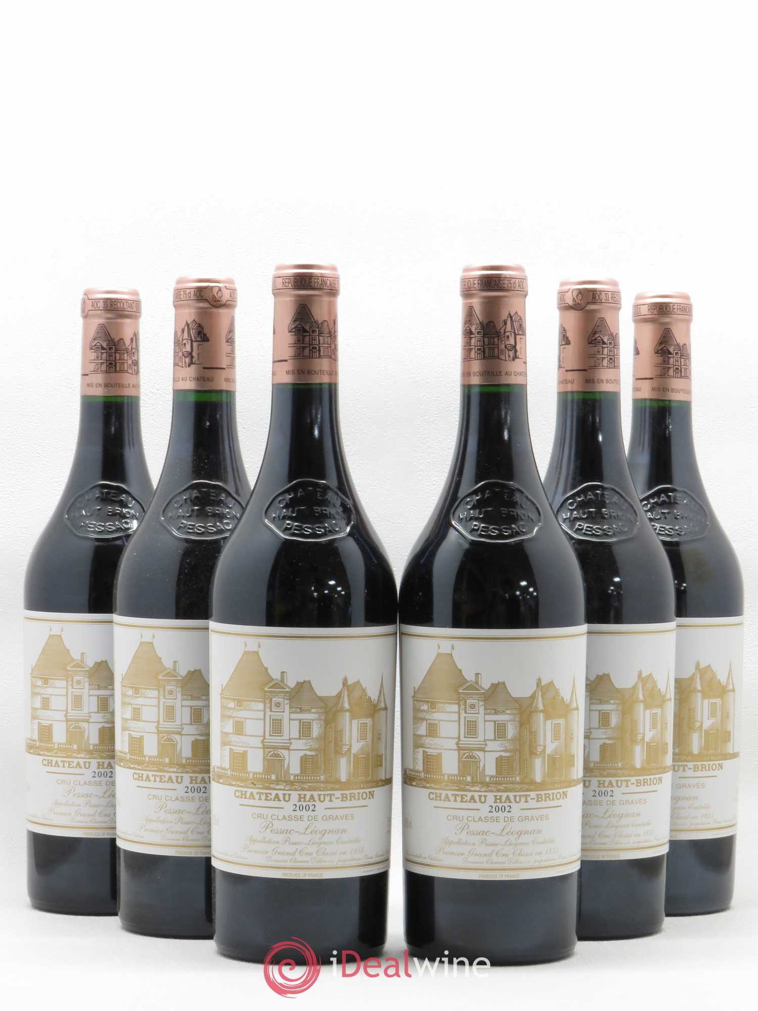 Château Haut Brion 1er Grand Cru Classé 2002 - Lot de 6 bouteilles - 0