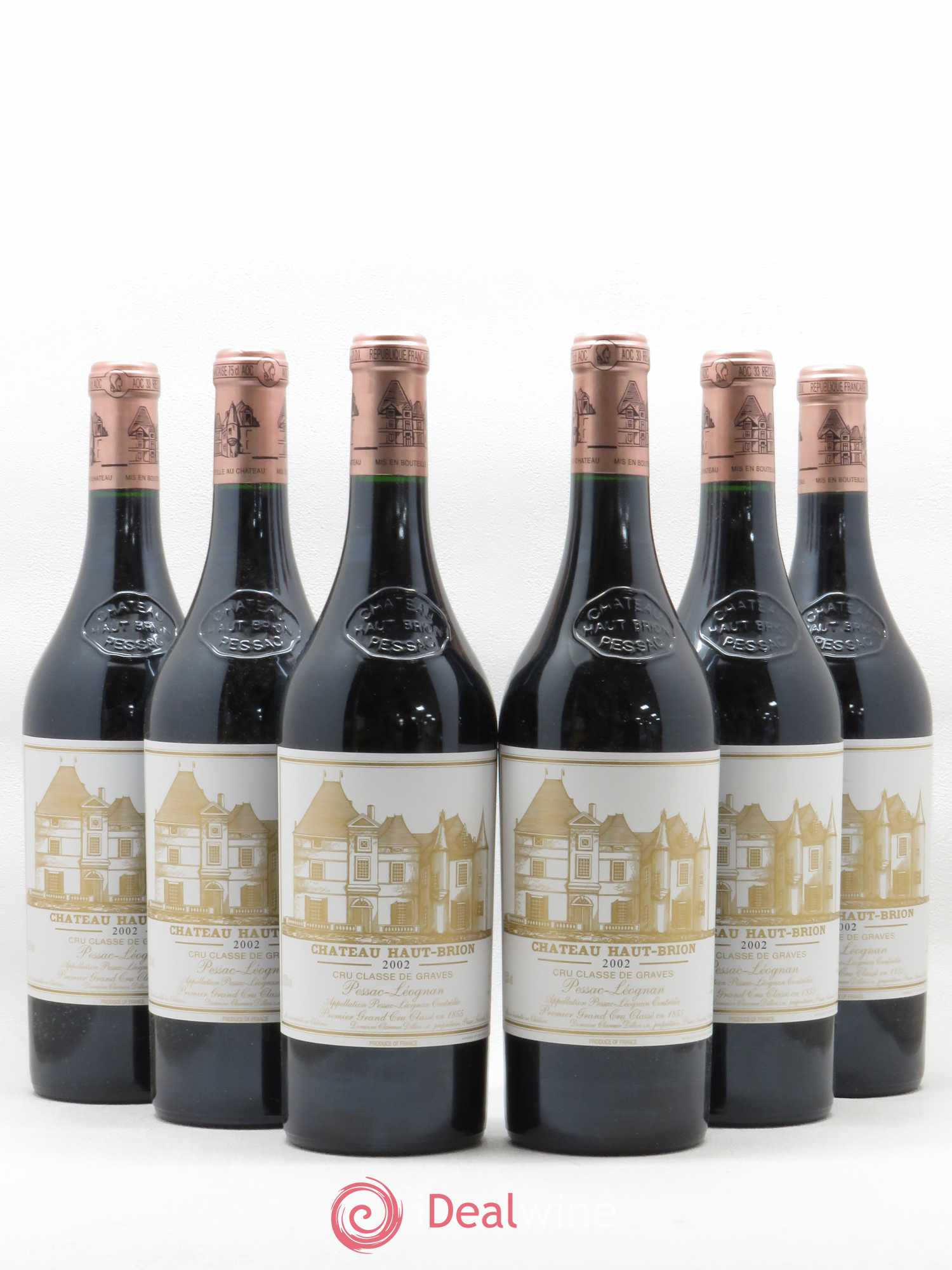 Château Haut Brion 1er Grand Cru Classé 2002 - Lot de 6 bouteilles - 0