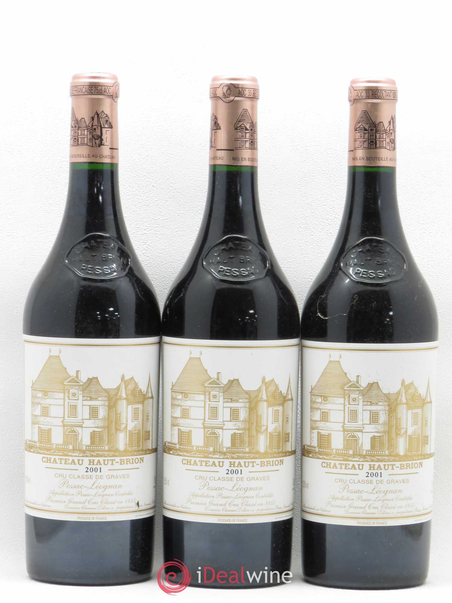 Château Haut Brion 1er Grand Cru Classé 2001 - Lot de 6 bouteilles - 1