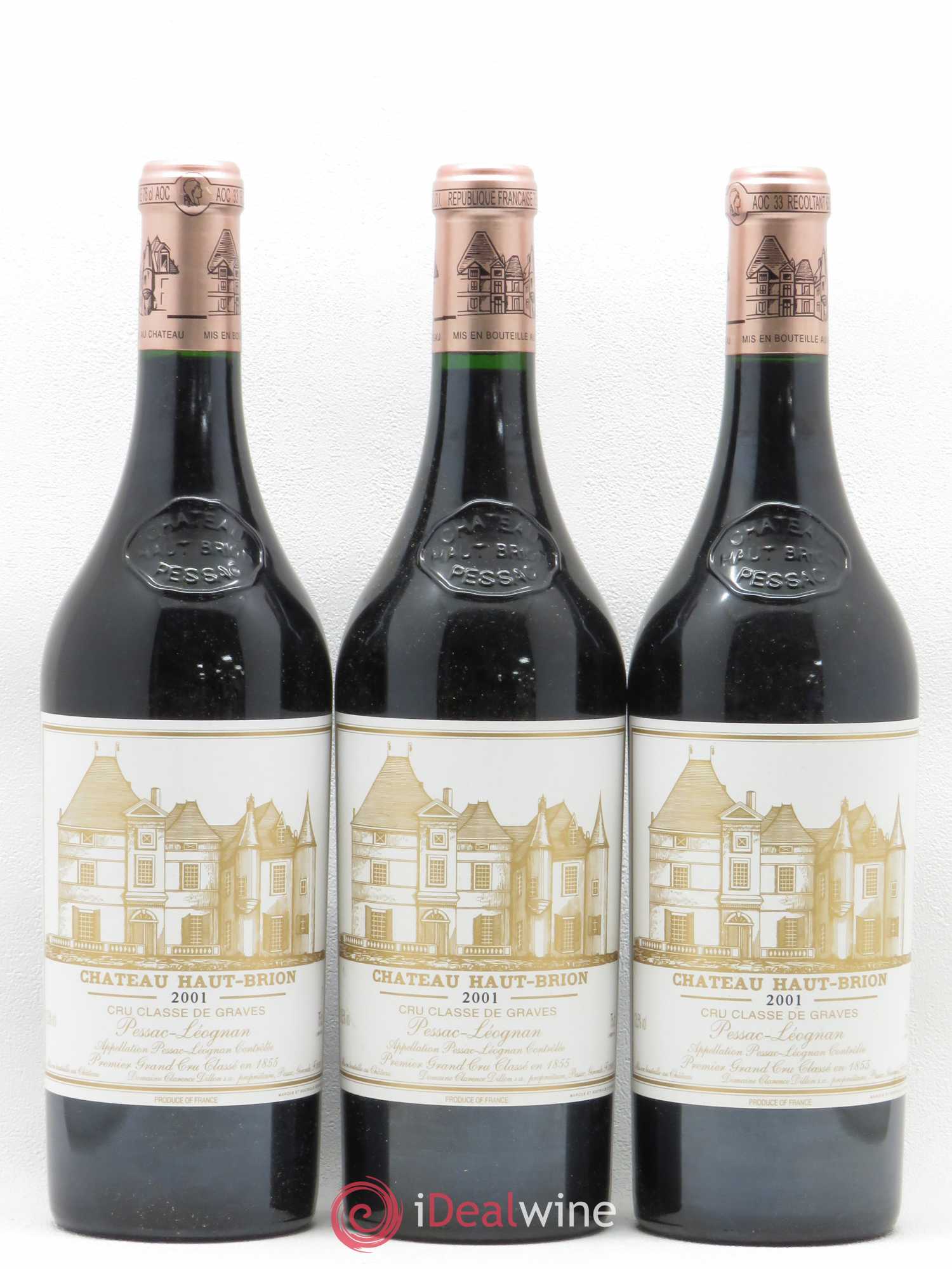 Château Haut Brion 1er Grand Cru Classé 2001 - Lot de 6 bouteilles - 2