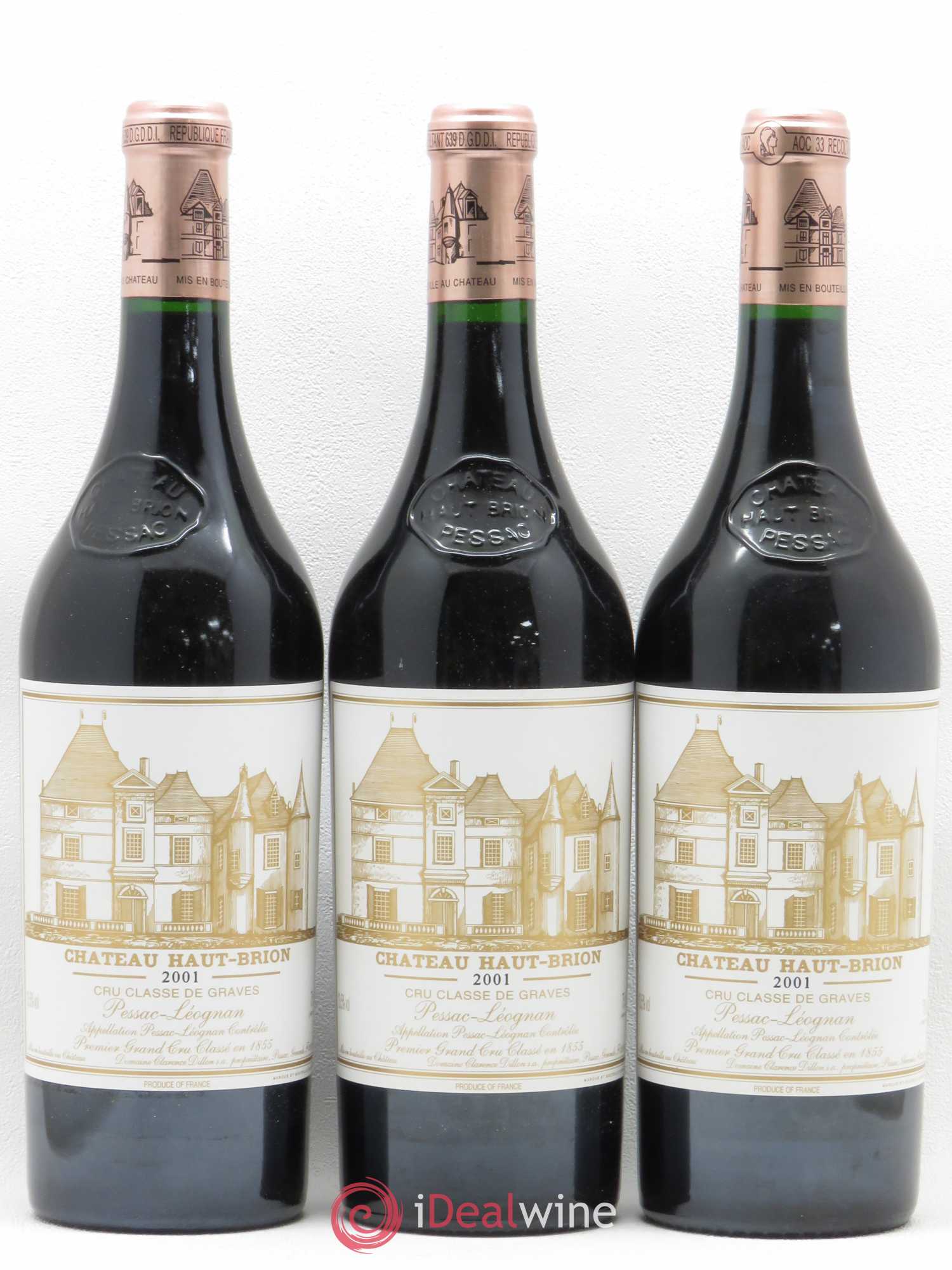 Château Haut Brion 1er Grand Cru Classé 2001 - Lot de 6 bouteilles - 1