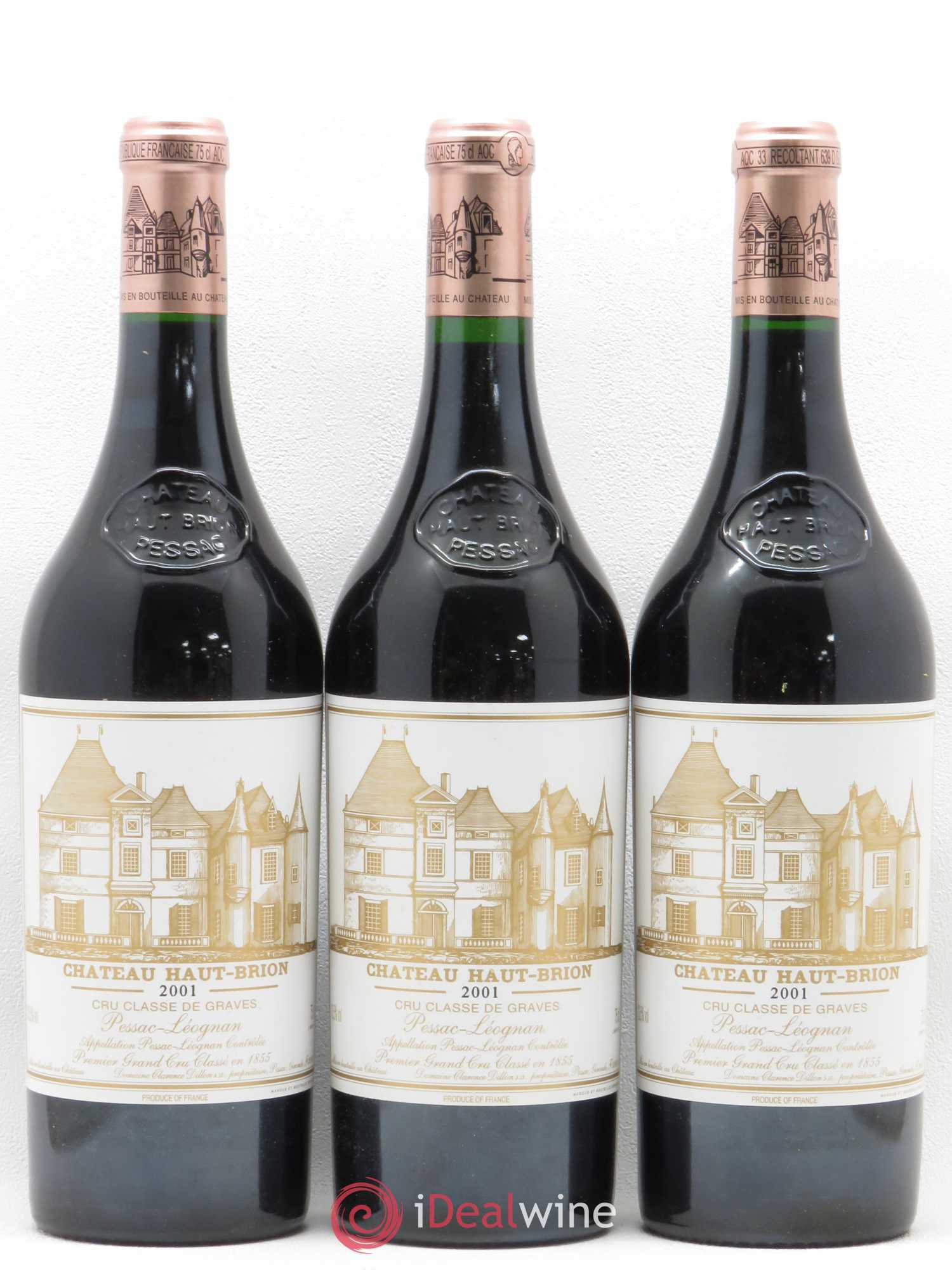 Château Haut Brion 1er Grand Cru Classé 2001 - Lot de 6 bouteilles - 2