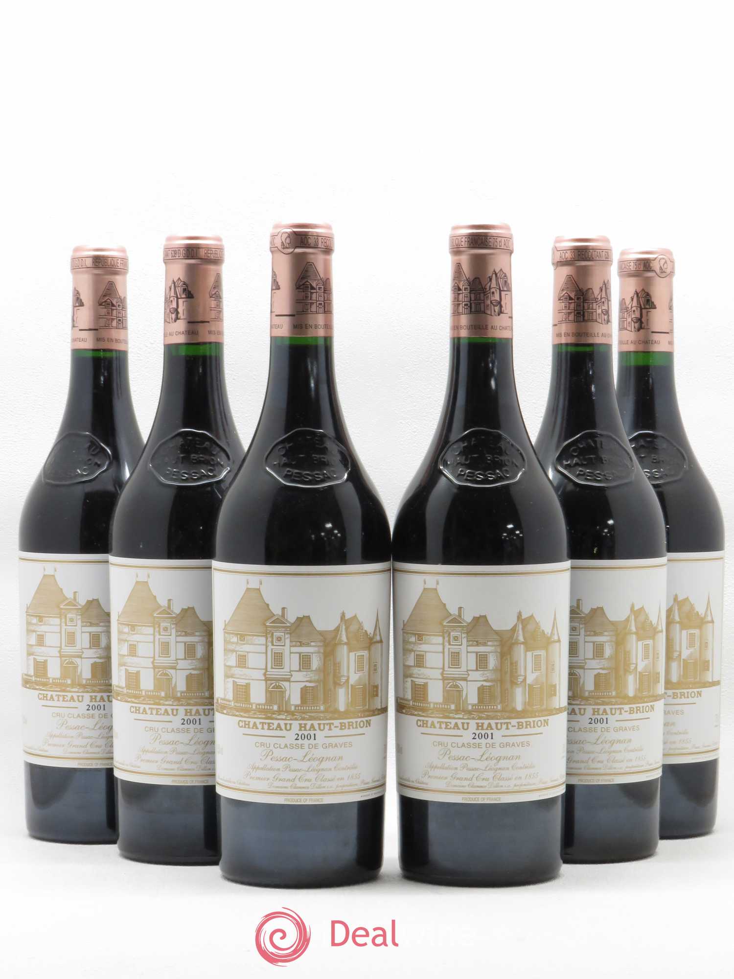 Château Haut Brion 1er Grand Cru Classé 2001 - Lot de 6 bouteilles - 0