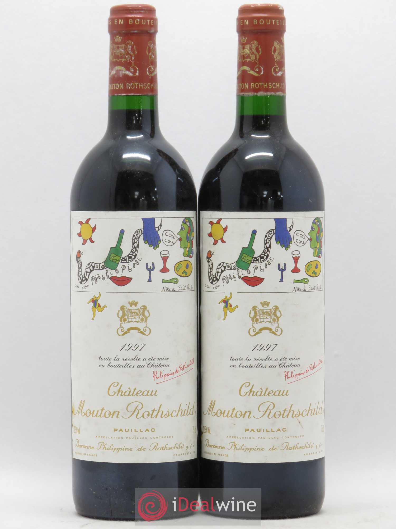 Château Mouton Rothschild 1er Grand Cru Classé 1997 - Lot de 2 bouteilles - 0
