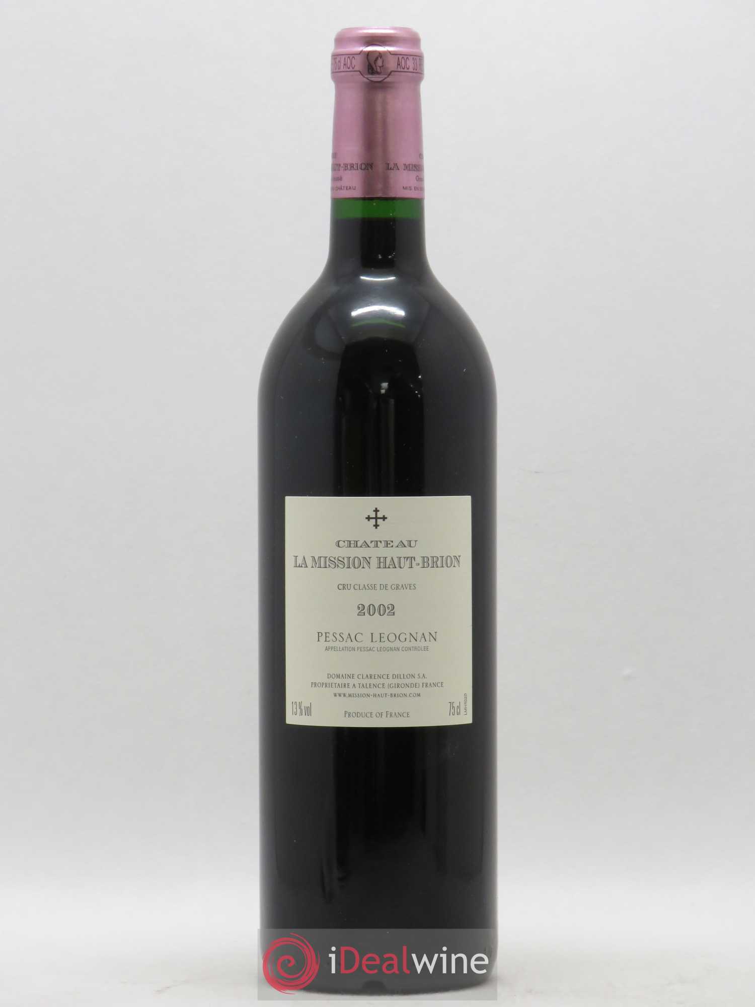 Château la Mission Haut-Brion Cru Classé de Graves 2002 - Lot de 1 bouteille - 1