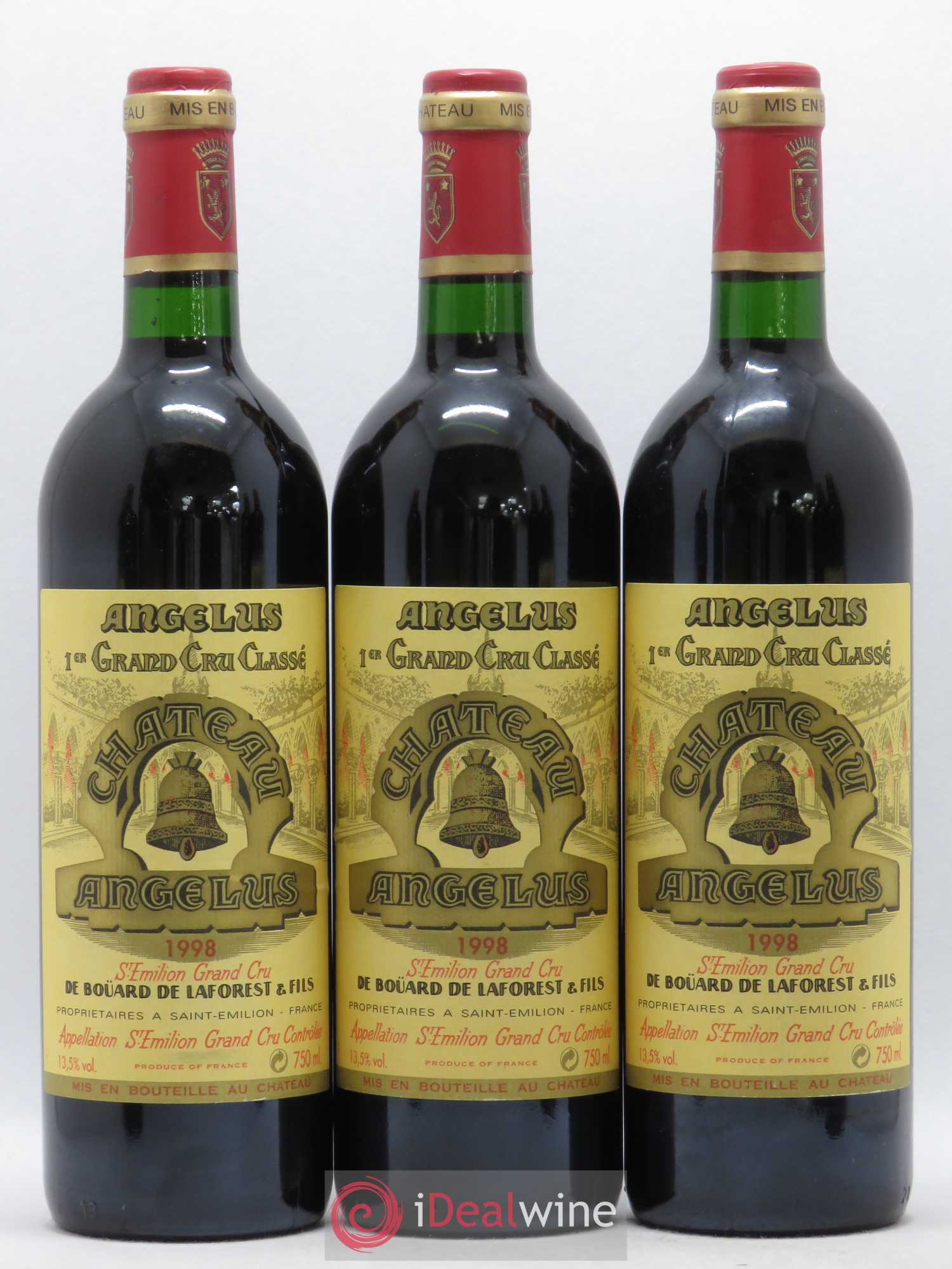Château Angélus 1er Grand Cru Classé A 1998 - Lot de 6 bouteilles - 1