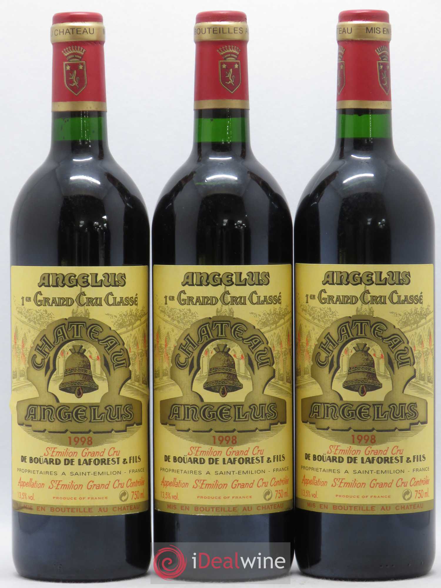 Château Angélus 1er Grand Cru Classé A 1998 - Lot de 6 bouteilles - 1