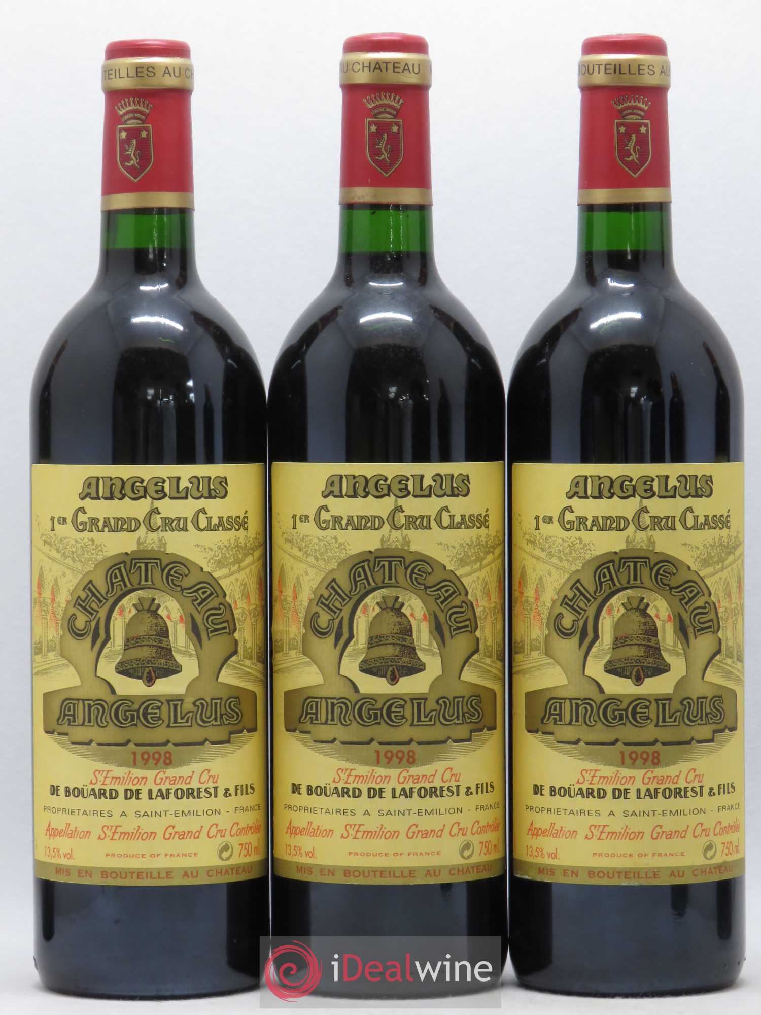 Château Angélus 1er Grand Cru Classé A 1998 - Lot de 6 bouteilles - 1