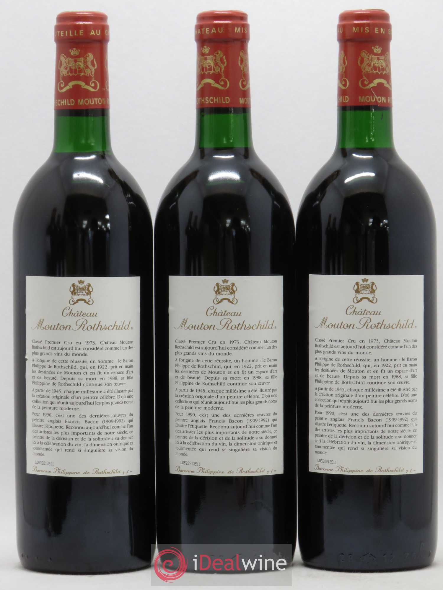 Château Mouton Rothschild 1er Grand Cru Classé 1990 - Lot de 6 bouteilles - 2