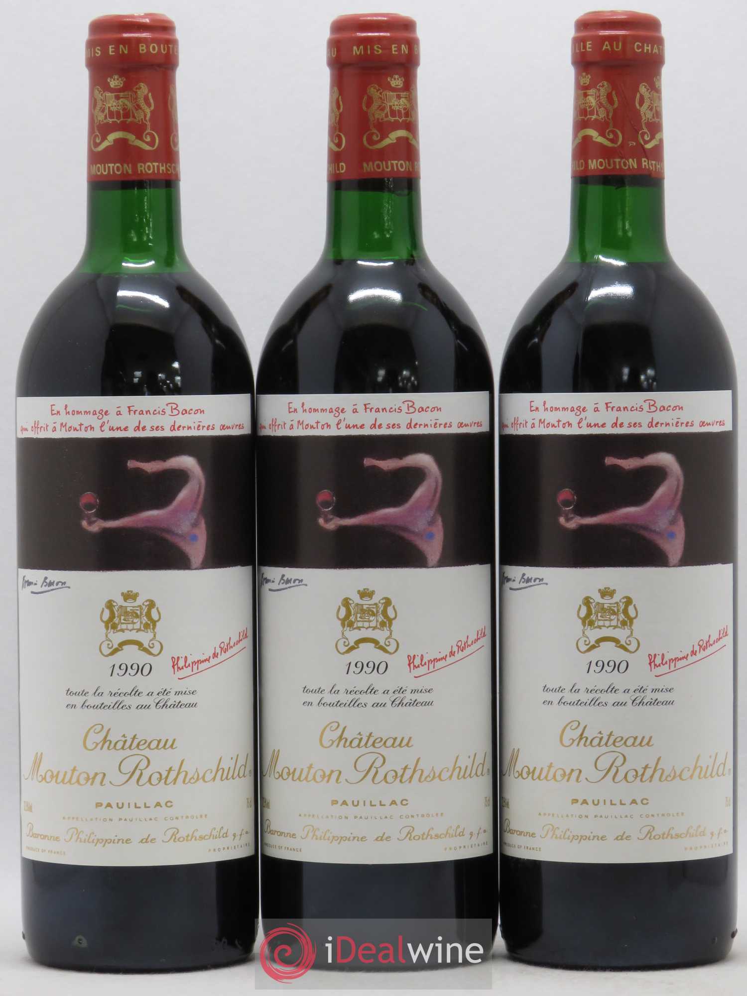 Château Mouton Rothschild 1er Grand Cru Classé 1990 - Lot de 6 bouteilles - 3