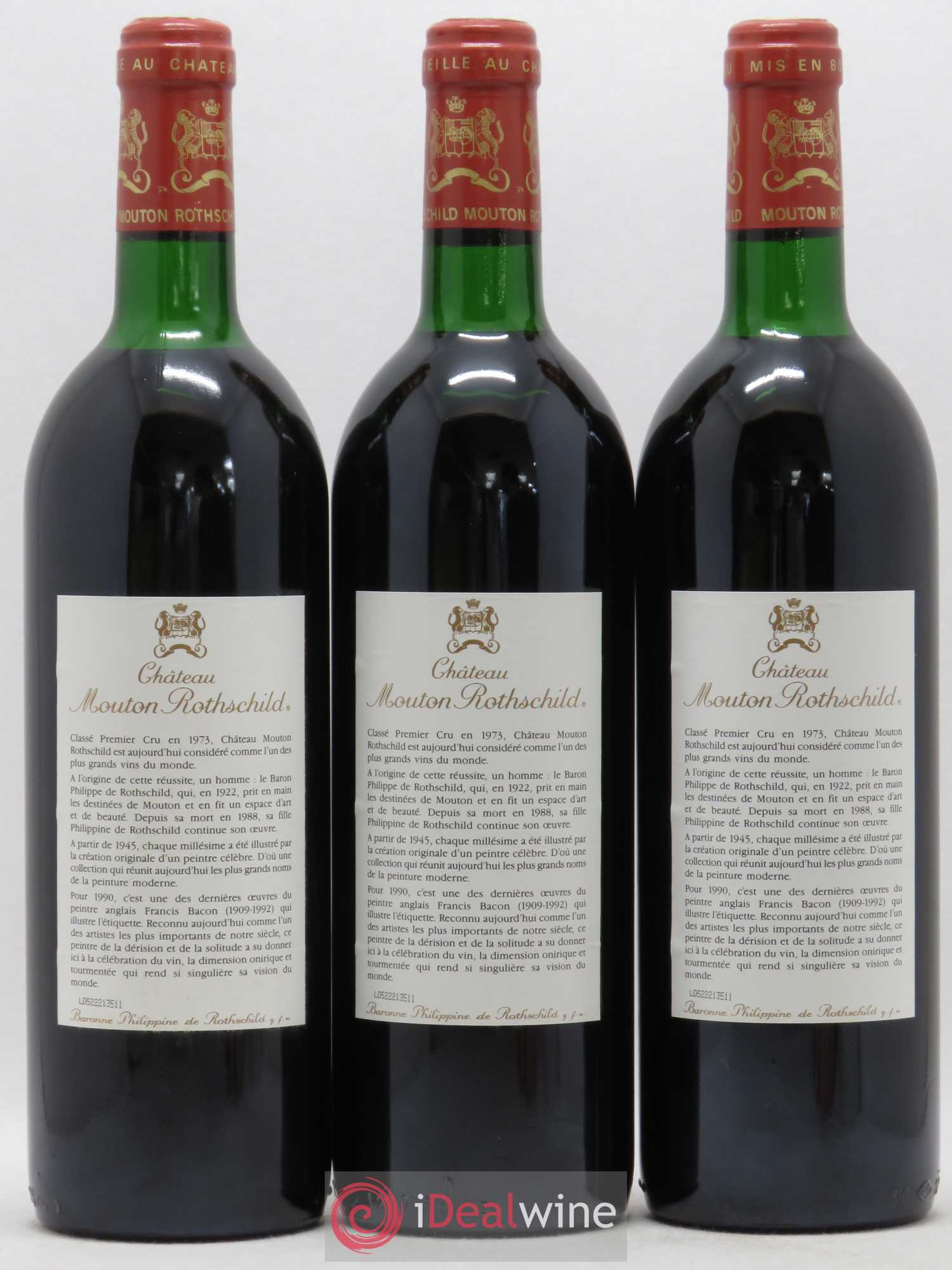 Château Mouton Rothschild 1er Grand Cru Classé 1990 - Lot de 6 bouteilles - 4