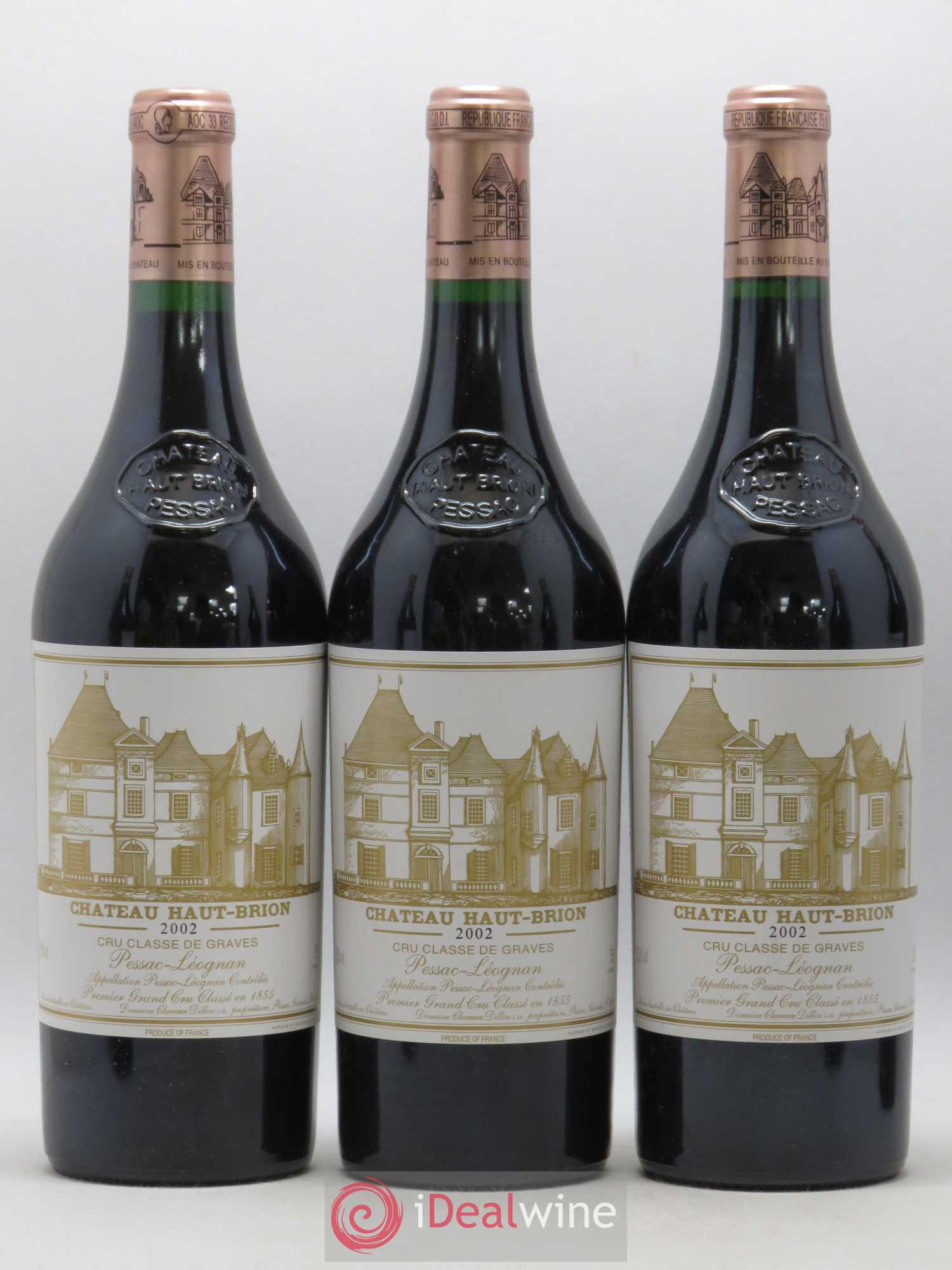 Château Haut Brion 1er Grand Cru Classé 2002 - Lot de 6 bouteilles - 1