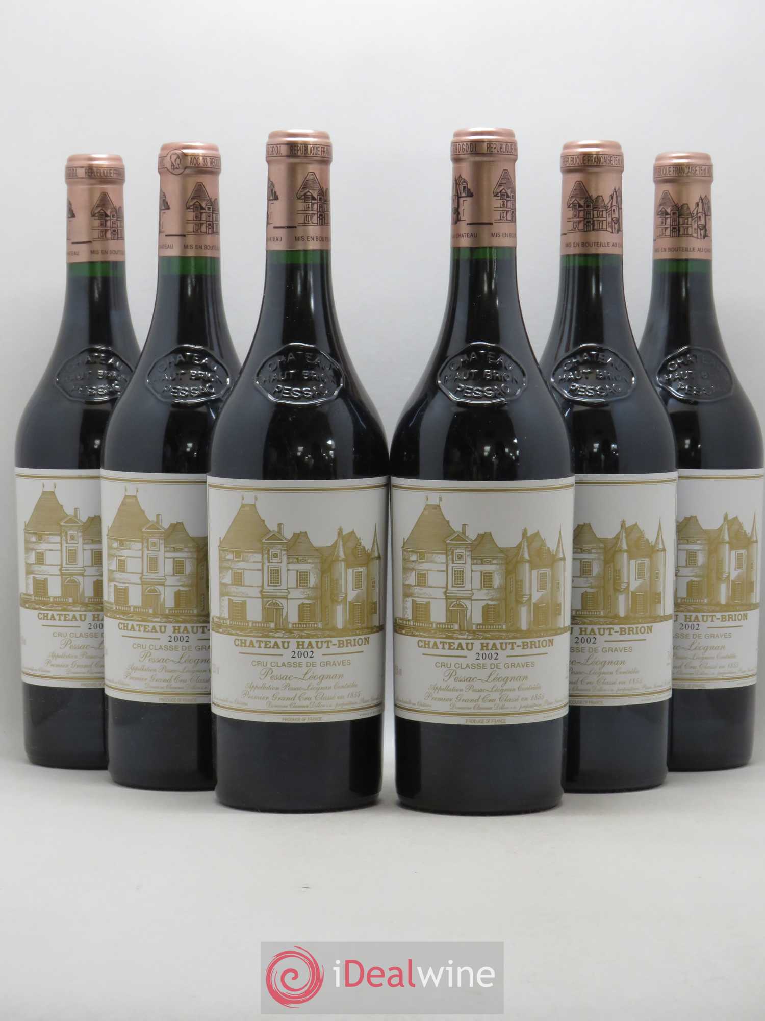 Château Haut Brion 1er Grand Cru Classé 2002 - Lot de 6 bouteilles - 0