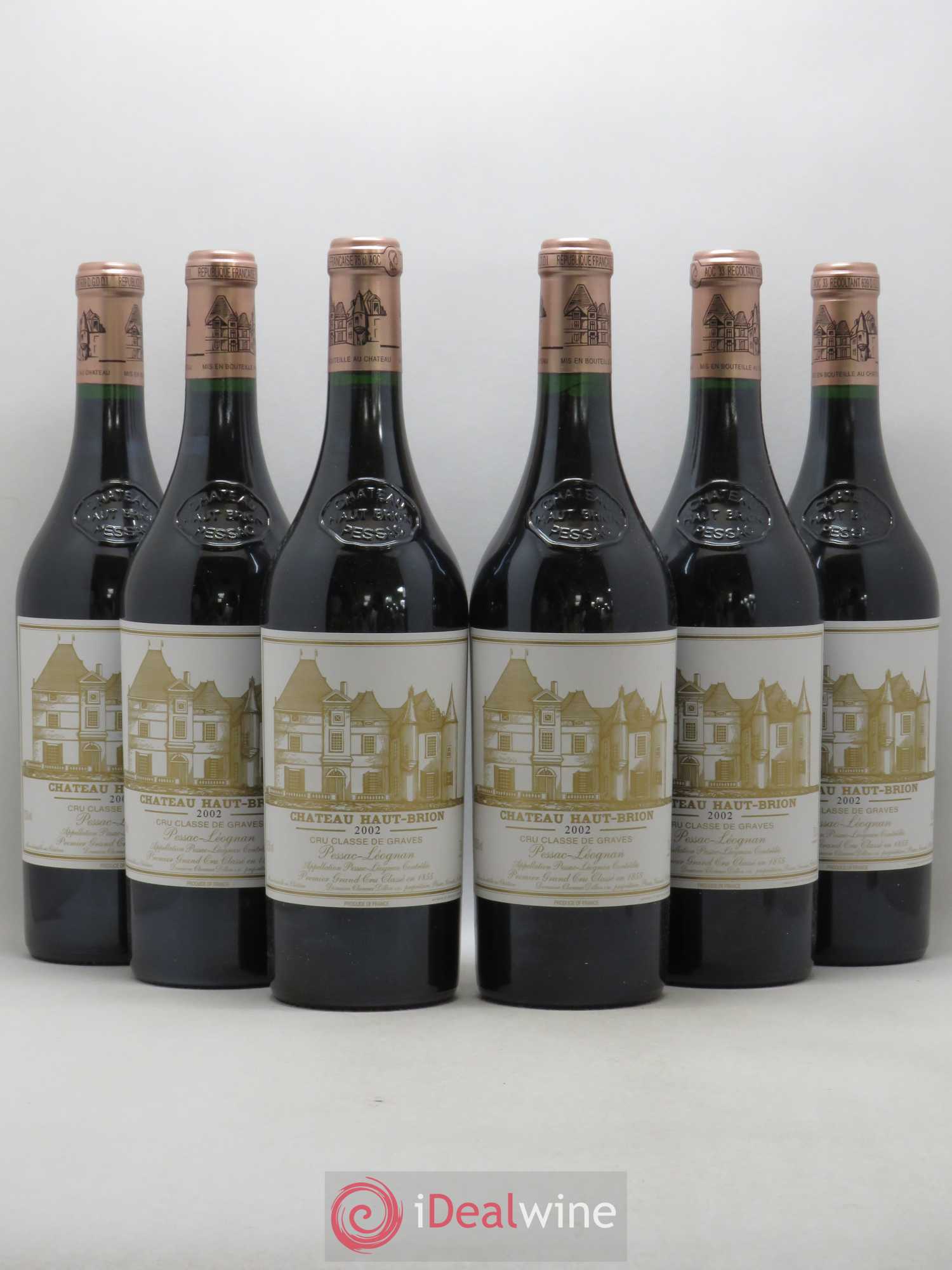 Château Haut Brion 1er Grand Cru Classé 2002 - Lot de 6 bouteilles - 0