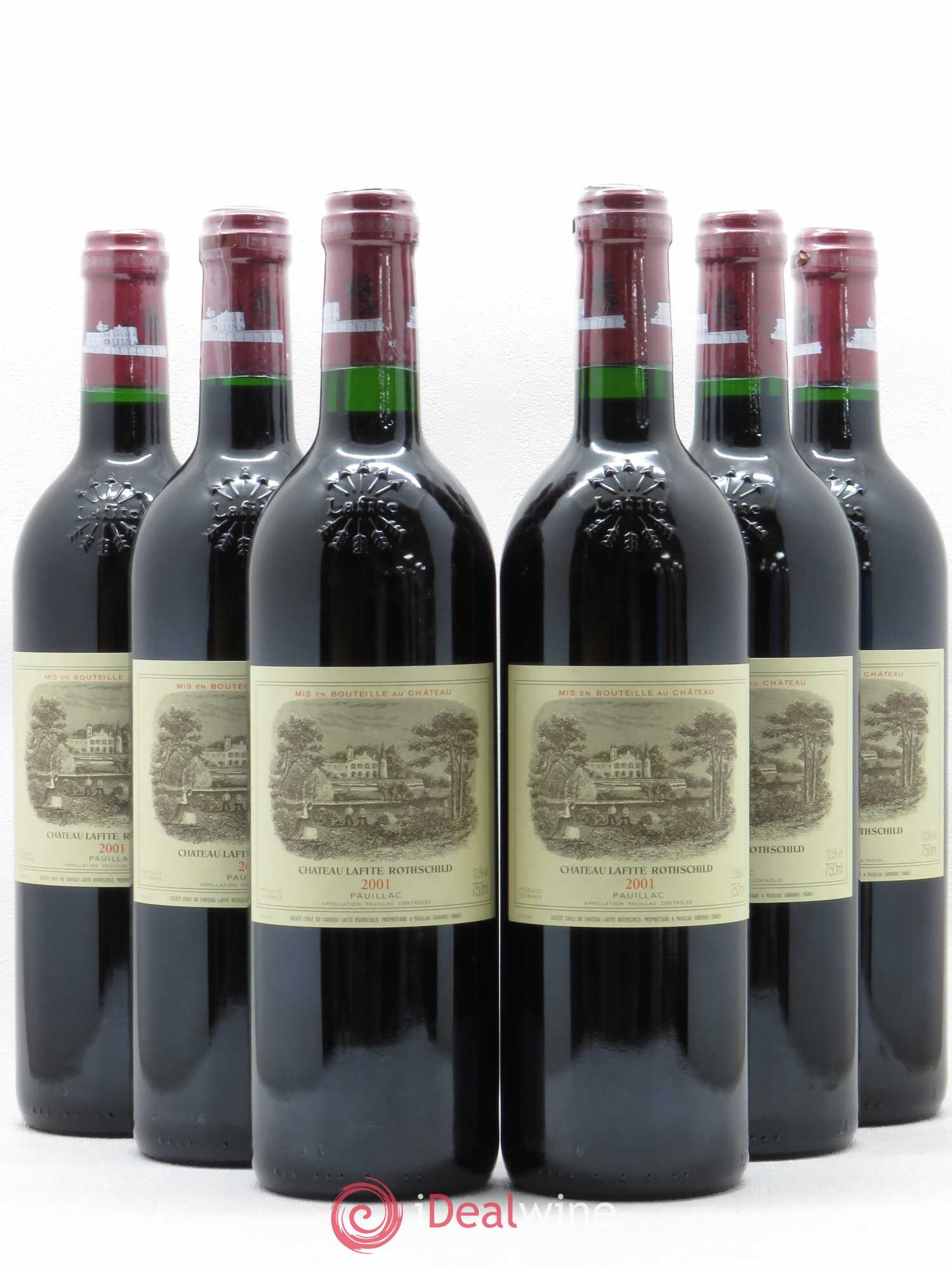 Château Lafite Rothschild 1er Grand Cru Classé 2001 - Lot de 6 bouteilles - 0