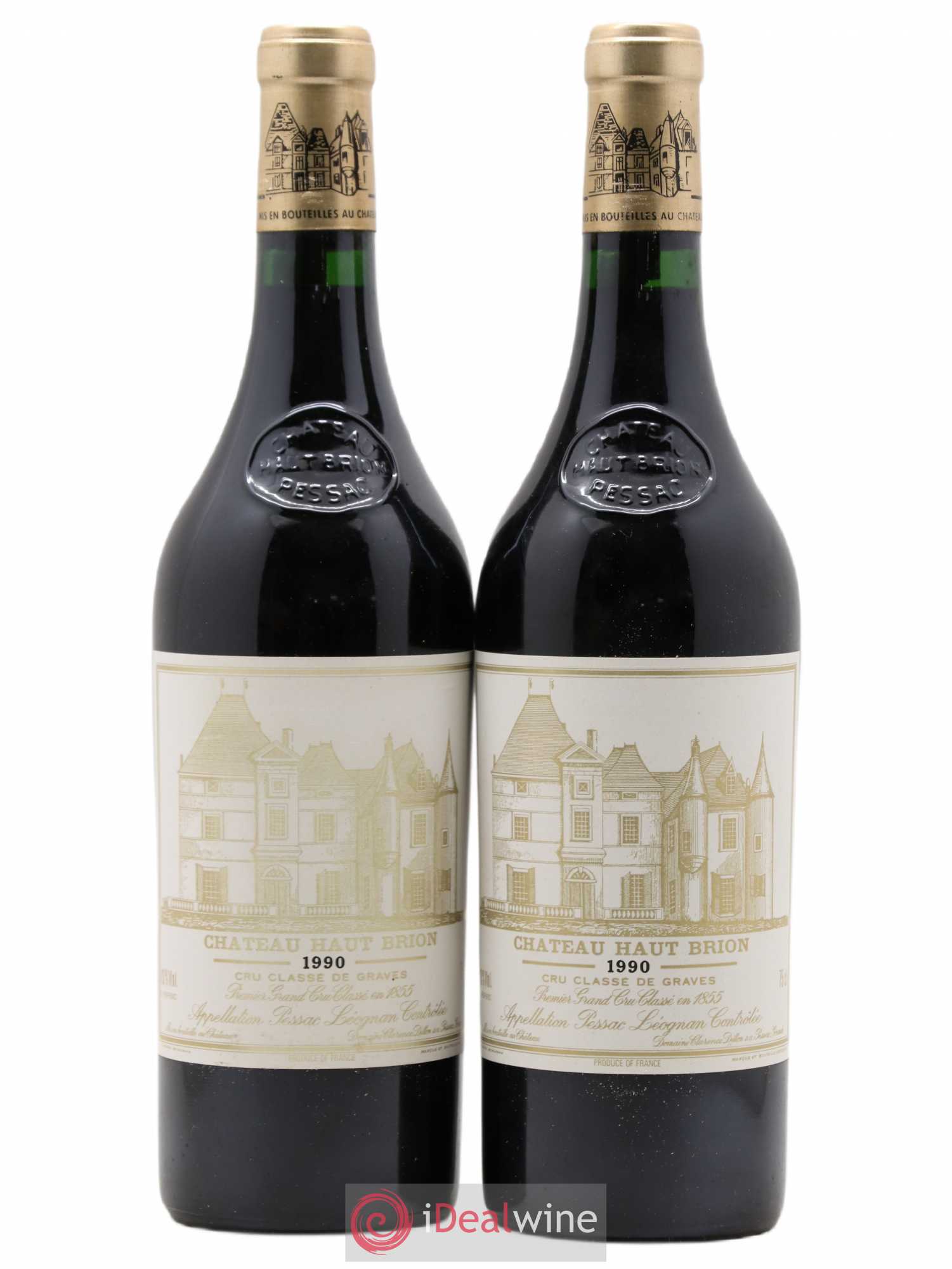 Château Haut Brion 1er Grand Cru Classé 1990 - Lot de 2 bouteilles - 0