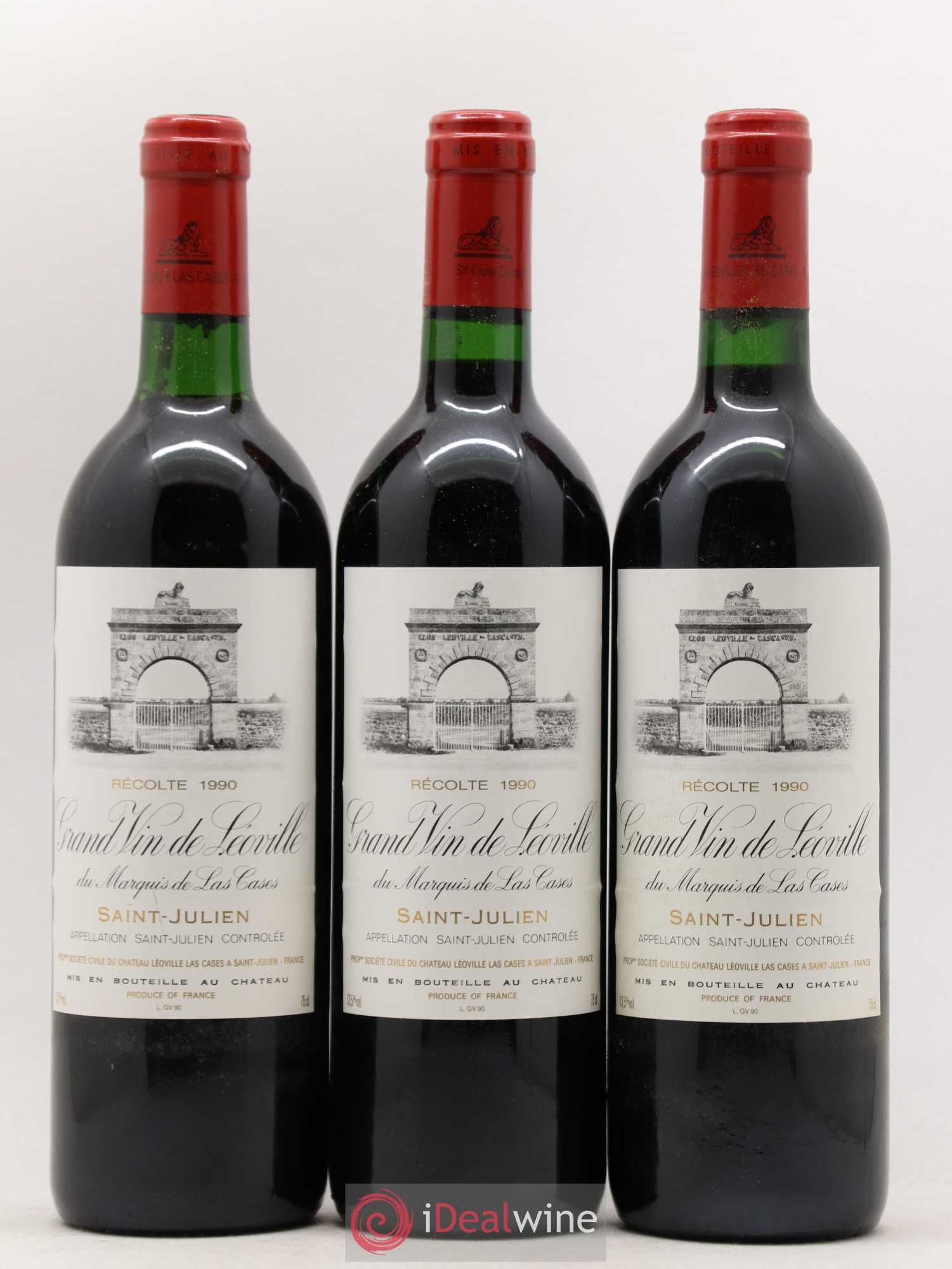 Château Léoville Las Cases 2ème Grand Cru Classé 1990 - Lot de 12 bouteilles - 1