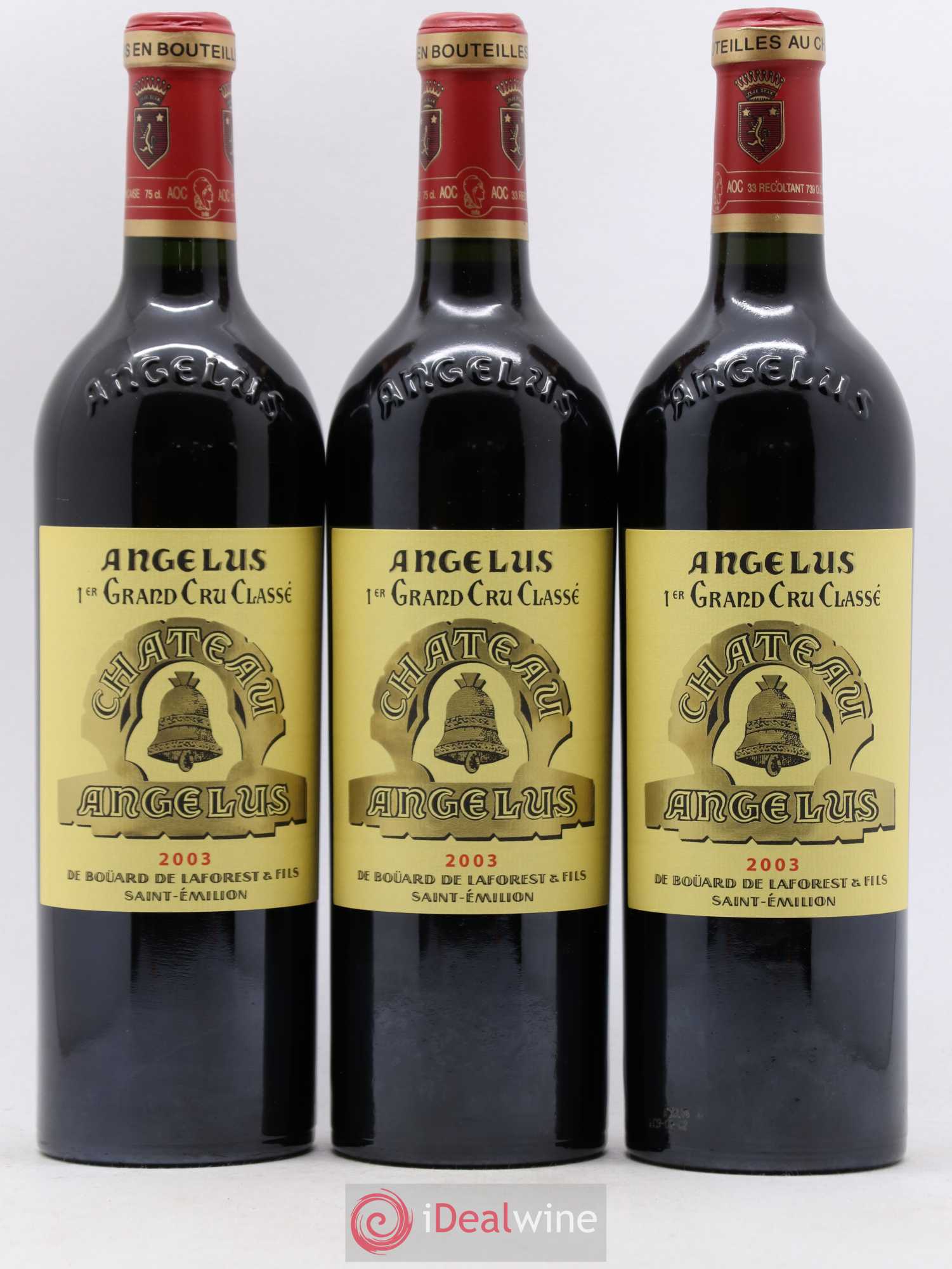 Château Angélus 1er Grand Cru Classé A 2003 - Lot de 6 bouteilles - 1