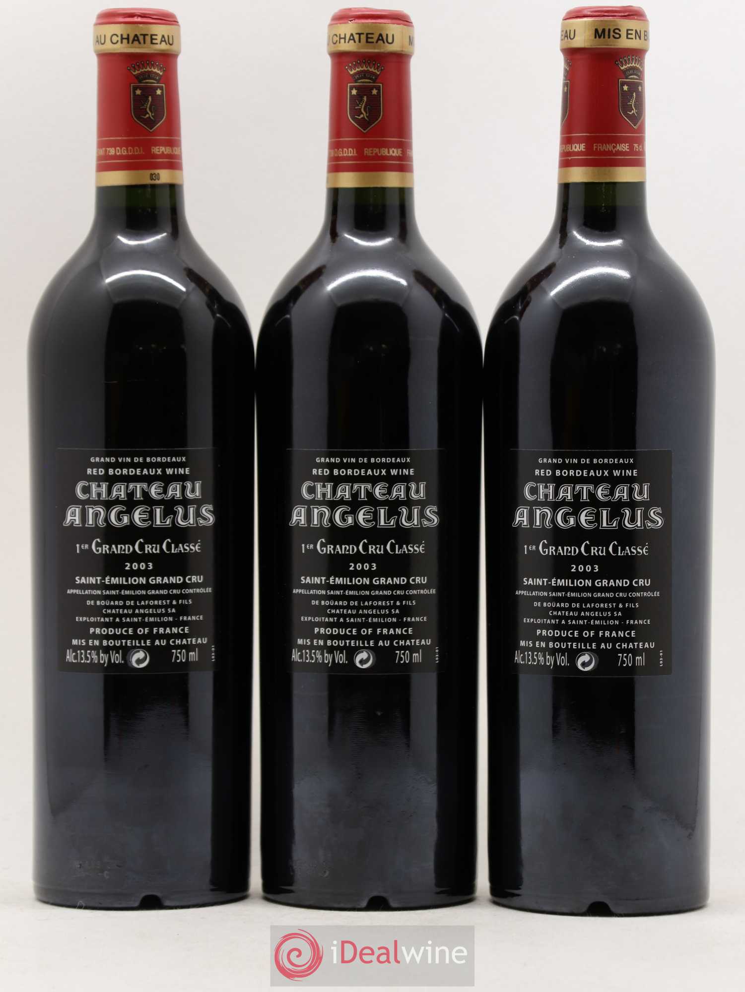 Château Angélus 1er Grand Cru Classé A 2003 - Lot de 6 bouteilles - 2