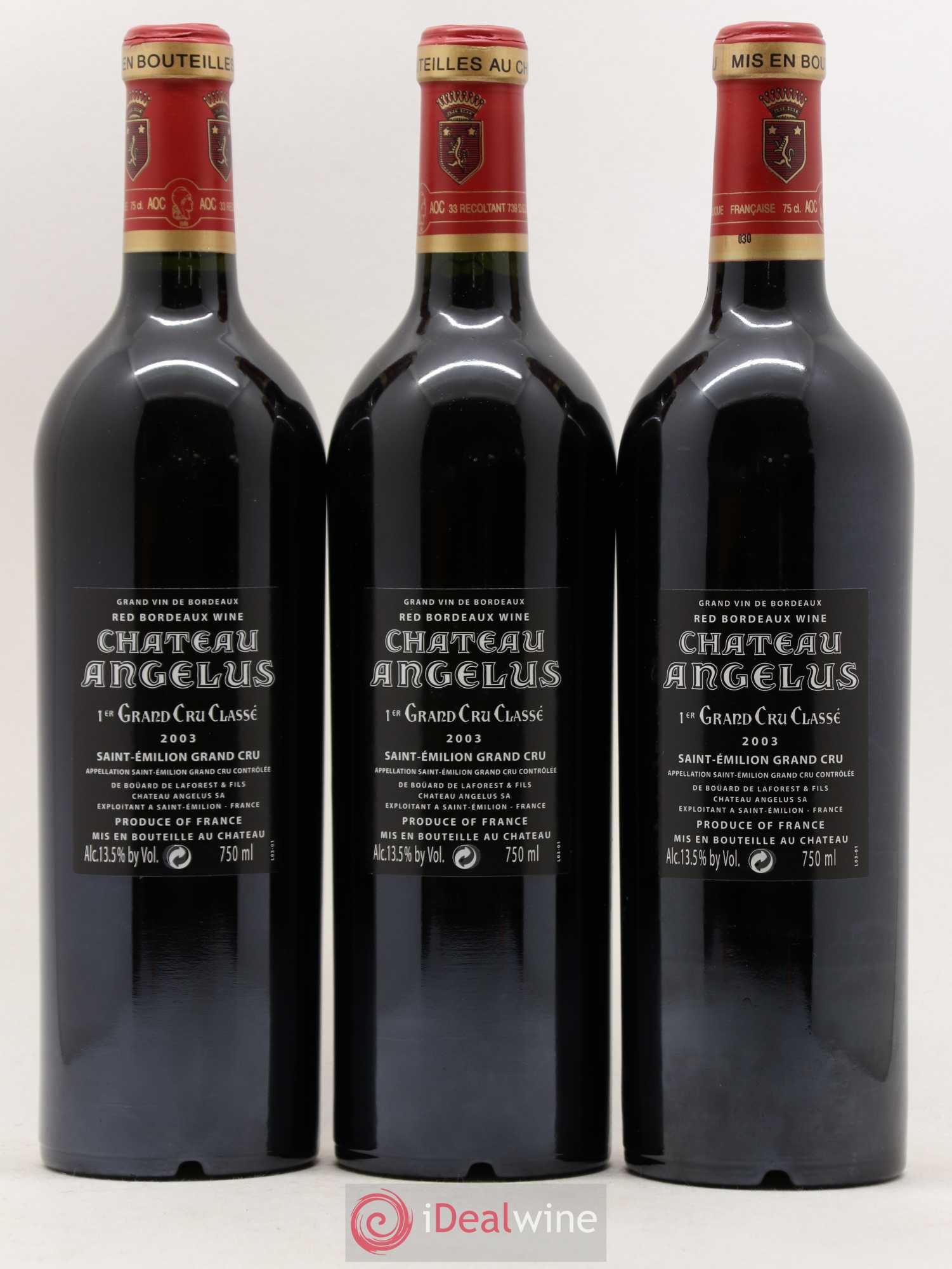 Château Angélus 1er Grand Cru Classé A 2003 - Lot de 6 bouteilles - 4
