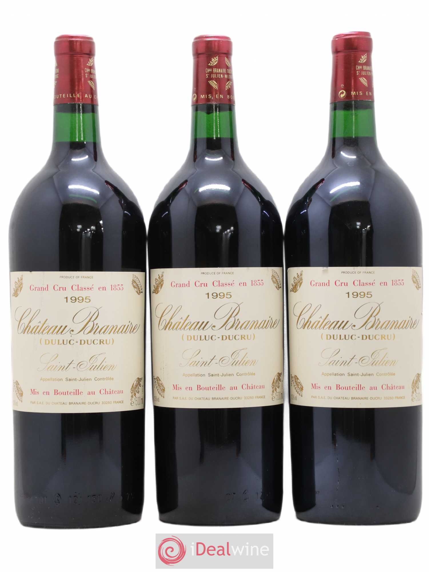 Château Branaire Ducru 4ème Grand Cru Classé 1995 - Lot de 3 magnums - 0
