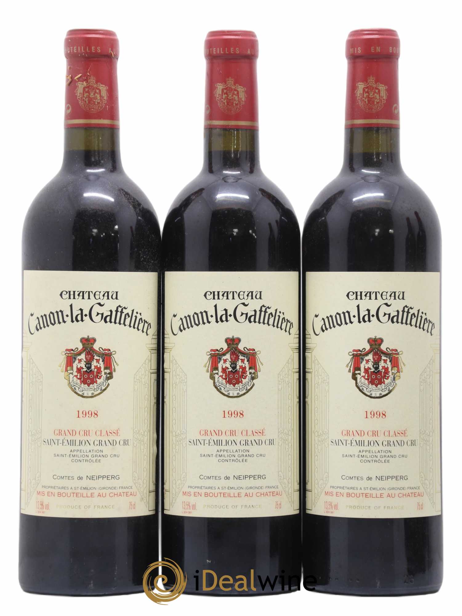 Château Canon la Gaffelière 1er Grand Cru Classé B 1998 - Lot de 12 bouteilles - 1