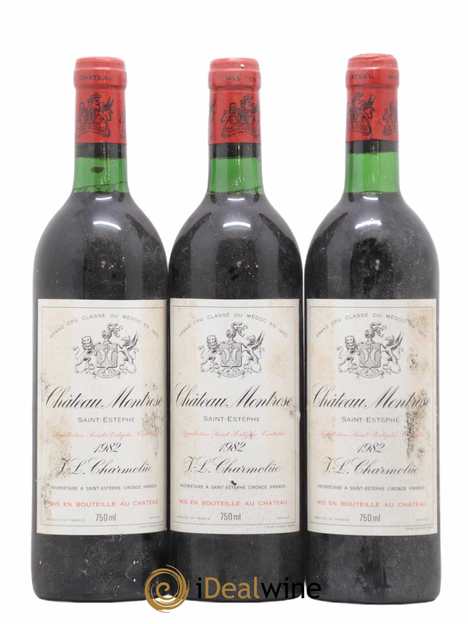 Château Montrose 2ème Grand Cru Classé 1982 - Lot de 3 bouteilles - 0