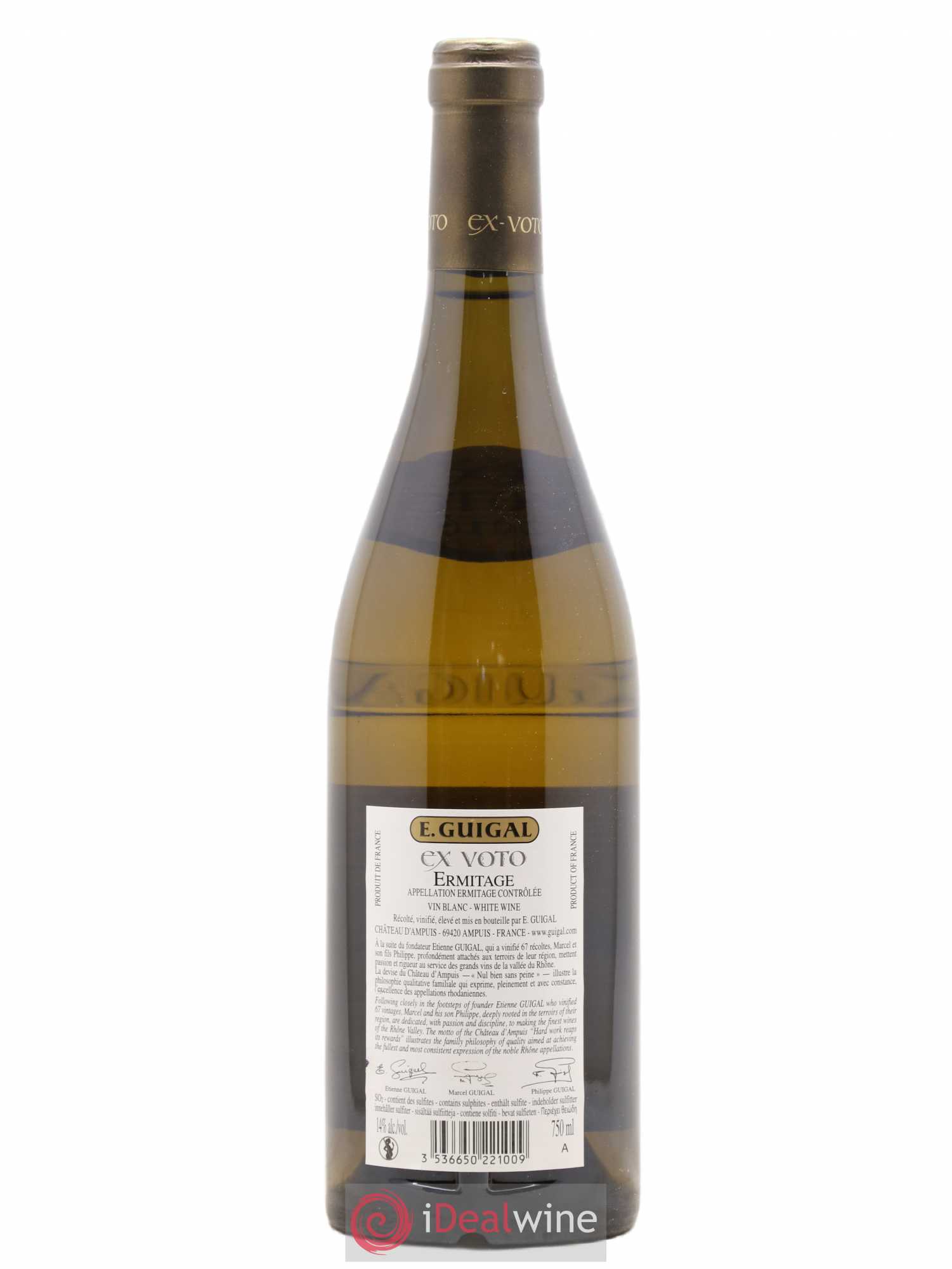Ermitage Ex Voto Guigal 2016 - Lot de 1 bouteille - 1