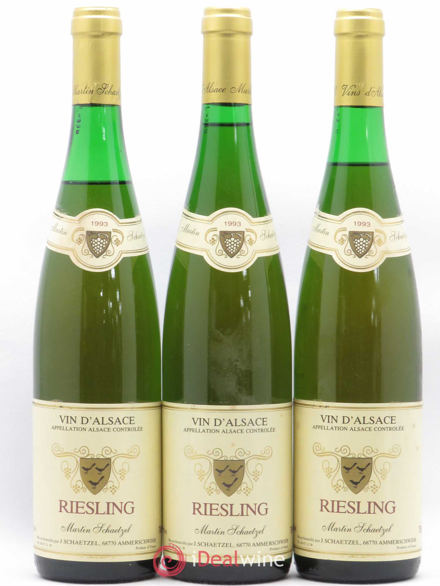 Riesling Domaine Martin Schaetzel (sans prix de réserve) 1993 - Lotto di 3 bottiglie - 0