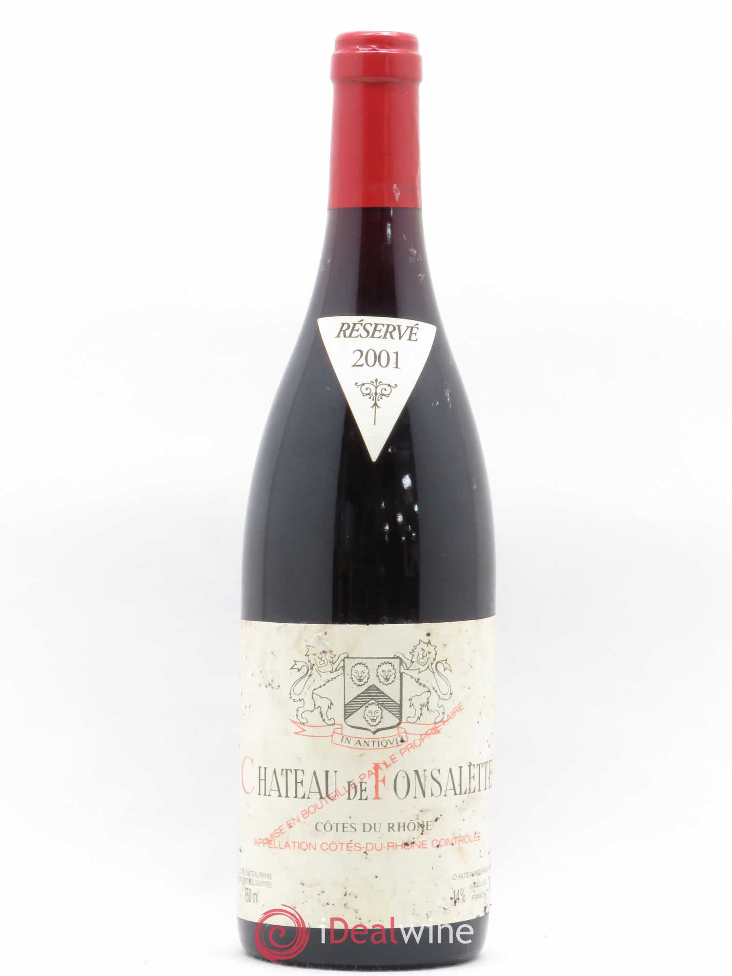 Côtes-du-Rhône Château de Fonsalette Emmanuel Reynaud 2001 - Lot de 1 bouteille - 0