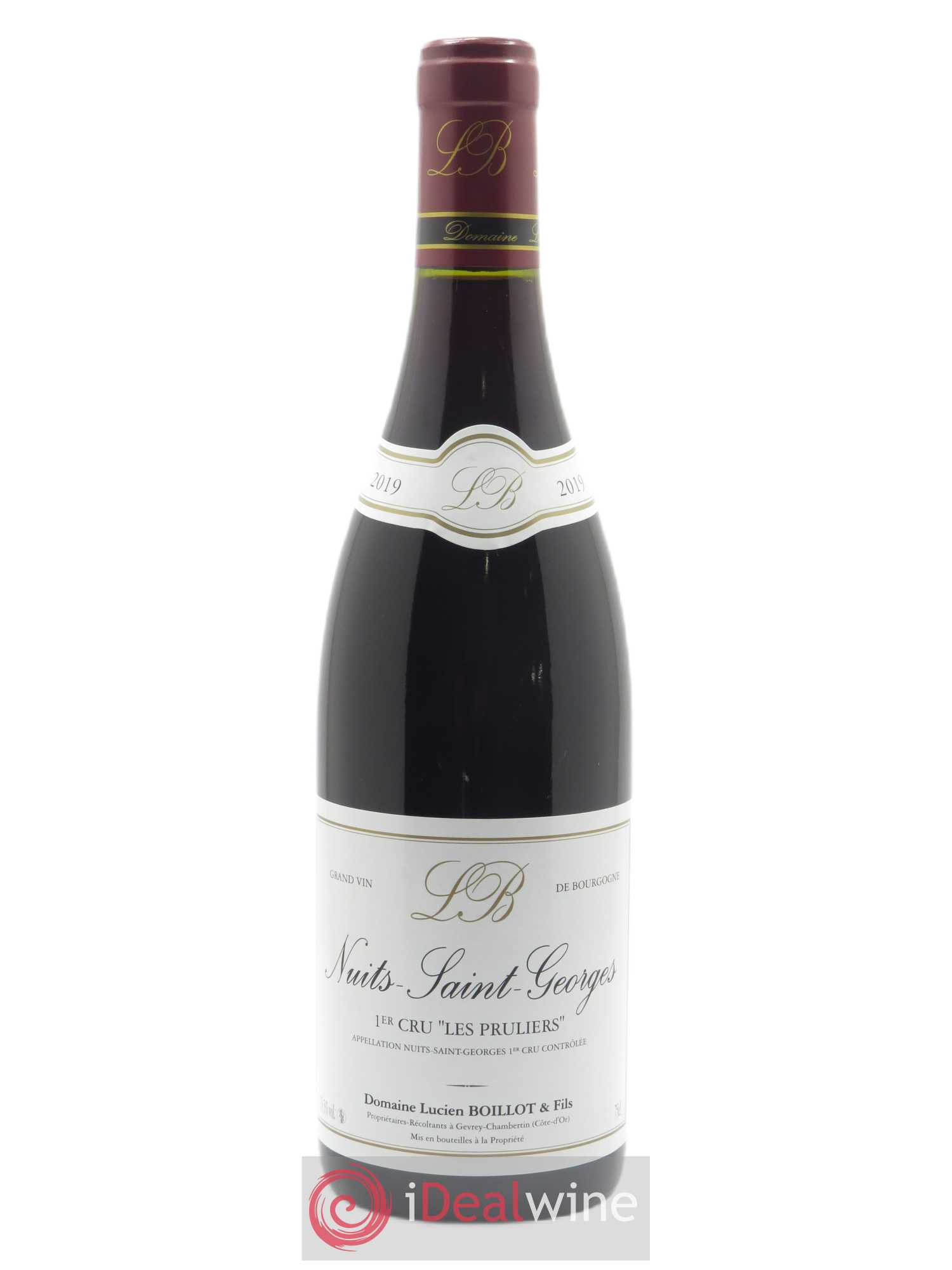 Nuits-Saint-Georges 1er Cru Les Pruliers Lucien Boillot & Fils (Domaine) 2019 - Lot de 1 bouteille - 0