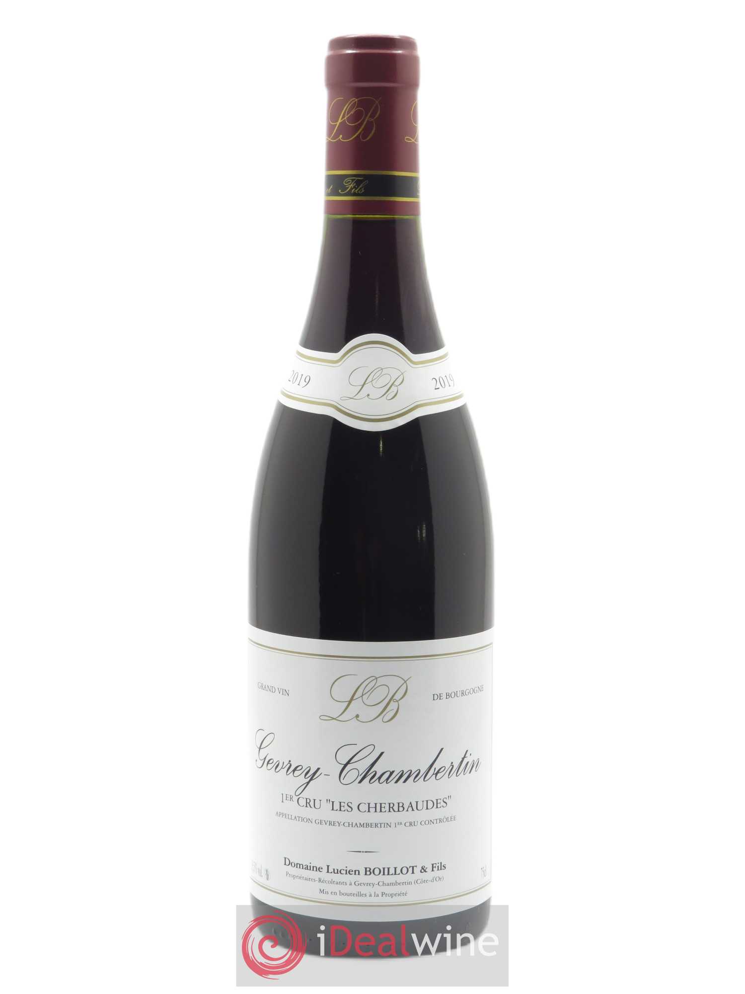 Gevrey-Chambertin 1er Cru Les Cherbaudes Lucien Boillot & Fils (Domaine) 2019 - Lot de 1 bouteille - 0
