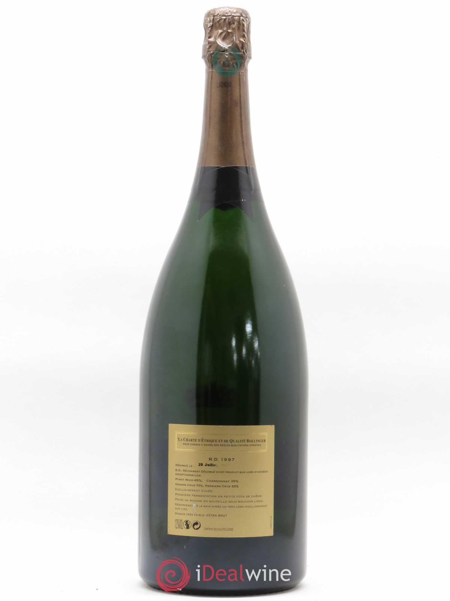 R.D. Extra-Brut Bollinger 1997 - Lot de 1 magnum - 1