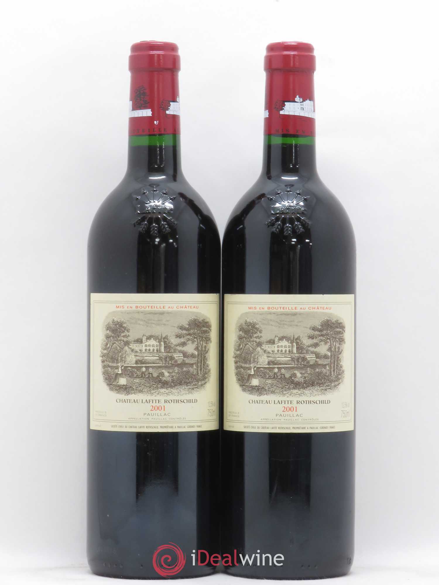 Château Lafite Rothschild 1er Grand Cru Classé 2001 - Lot de 2 bouteilles - 0