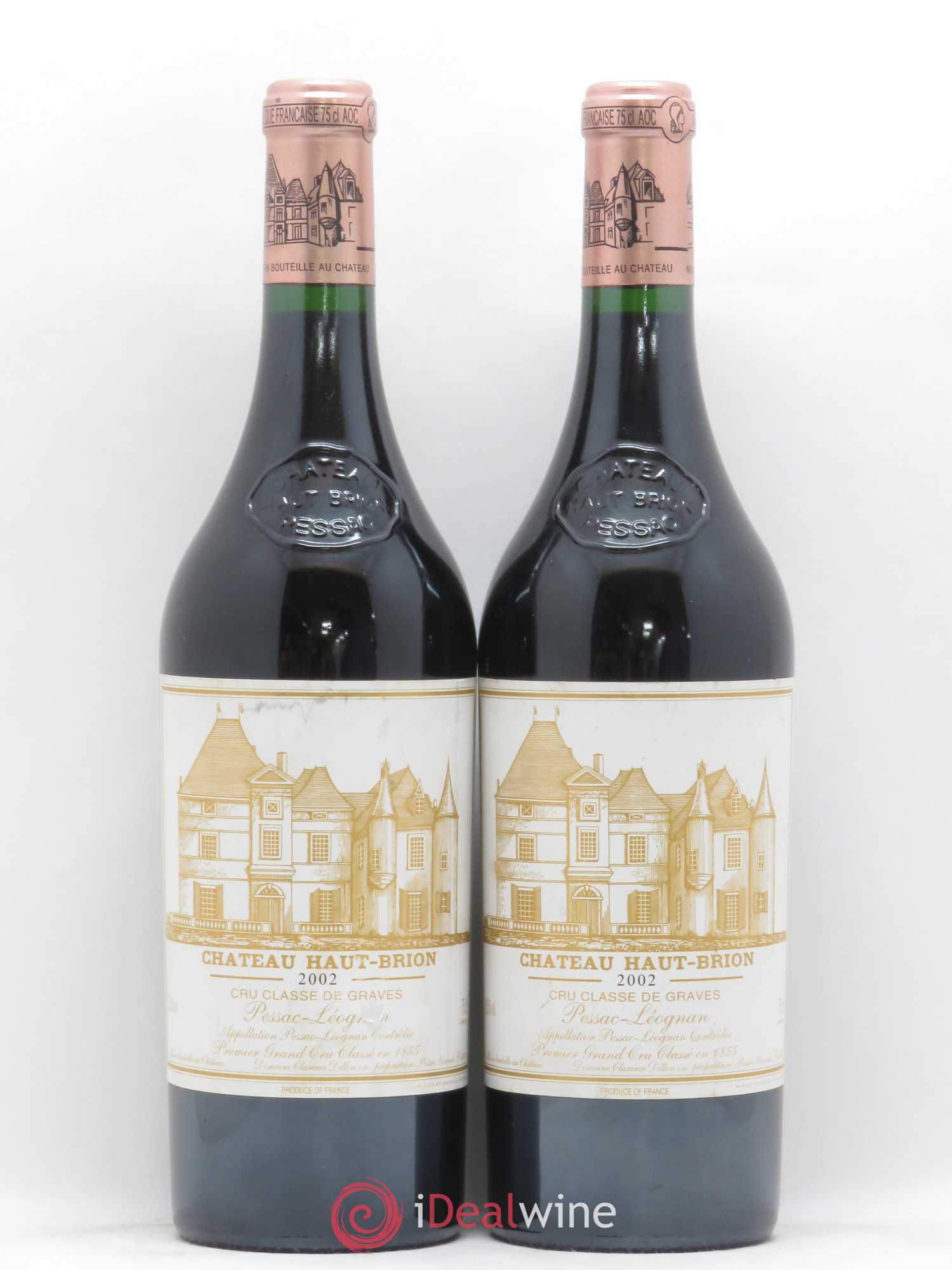 Château Haut Brion 1er Grand Cru Classé 2002 - Lot de 2 bouteilles - 0