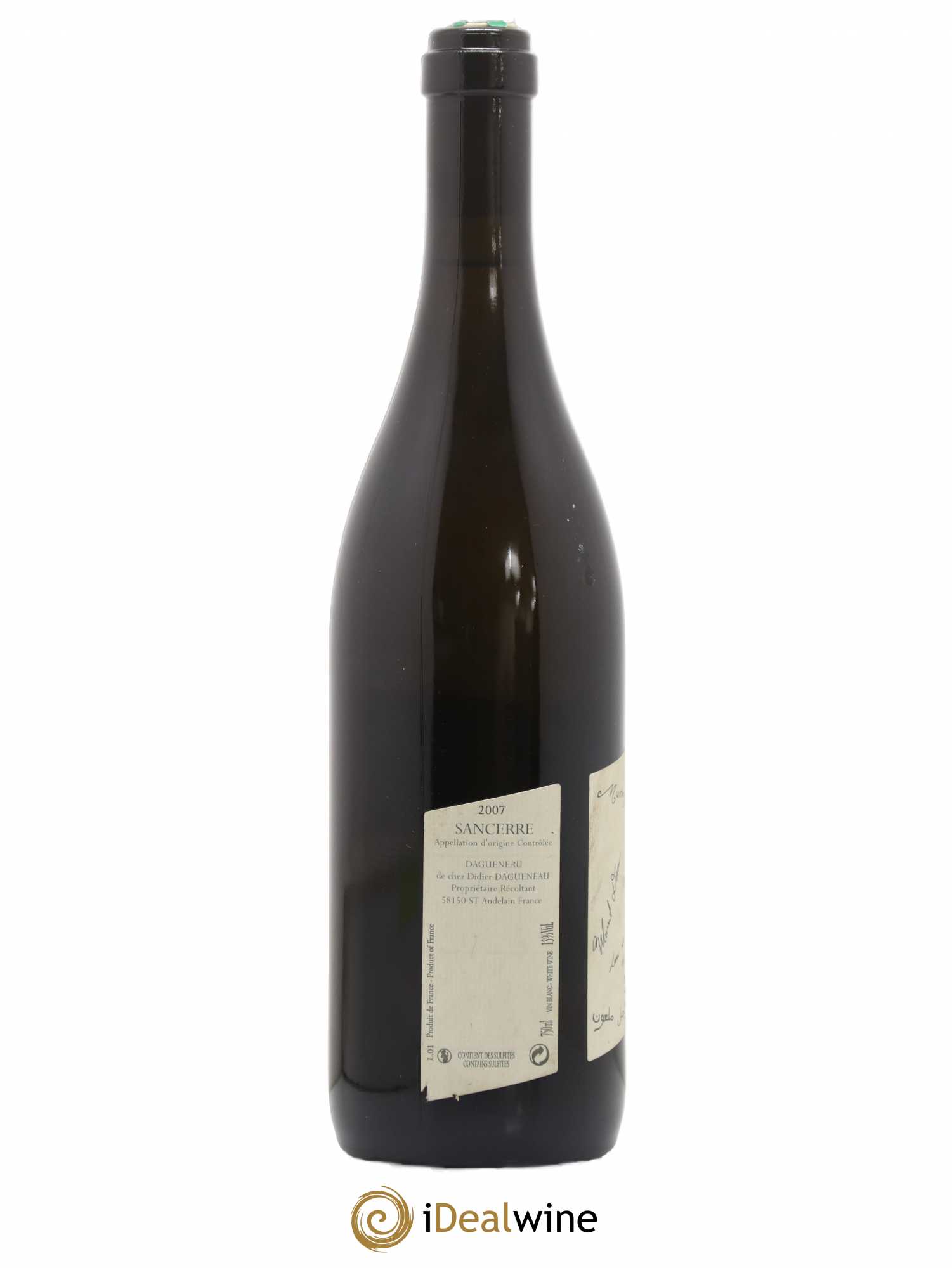 Sancerre Le Mont Damné Chavignol Dagueneau (Domaine Didier - Louis-Benjamin) 2007 - Lot de 1 bouteille - 1
