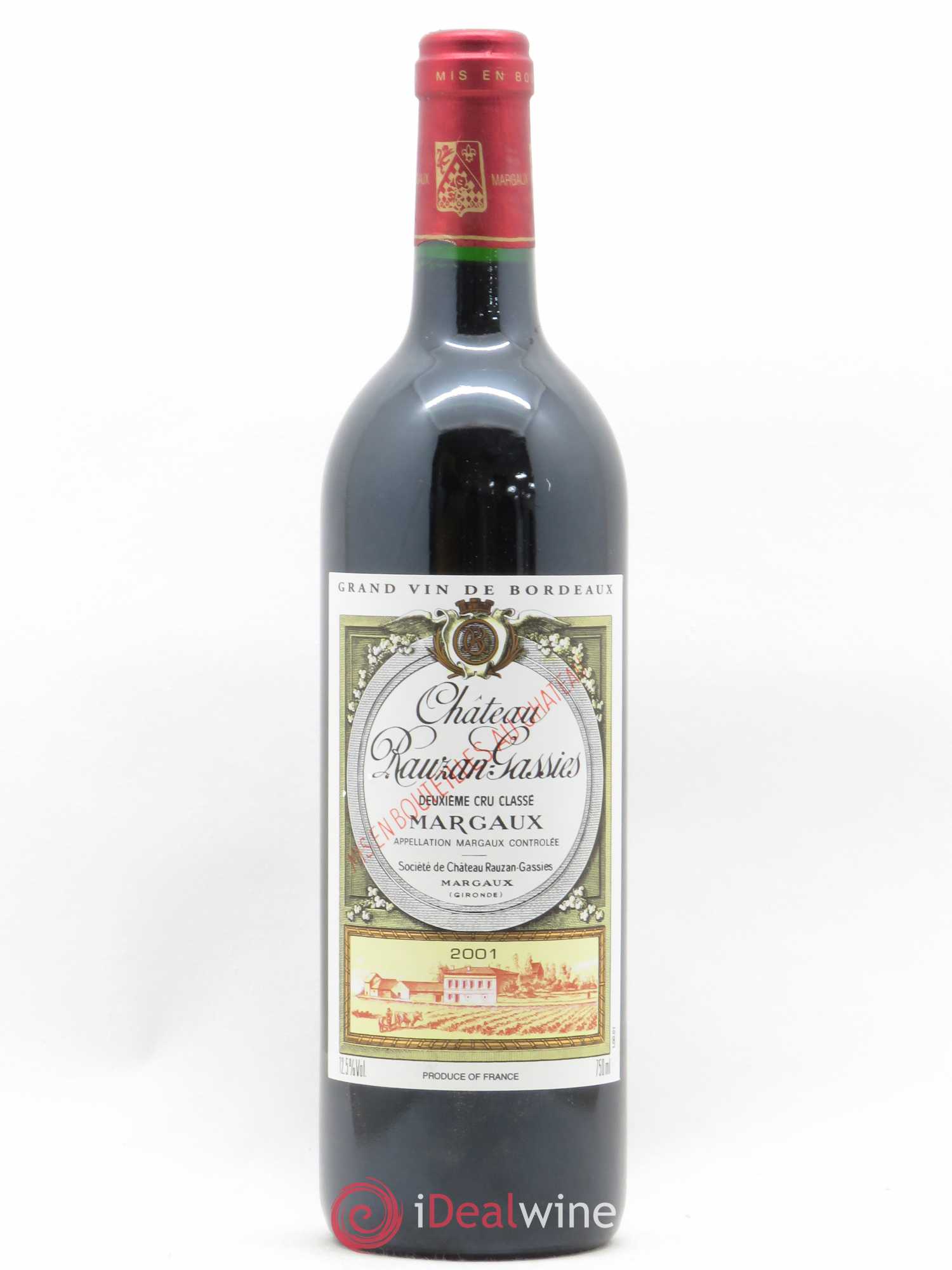 Château Rauzan-Gassies 2ème Grand Cru Classé 2001 - Lot de 1 bouteille - 0
