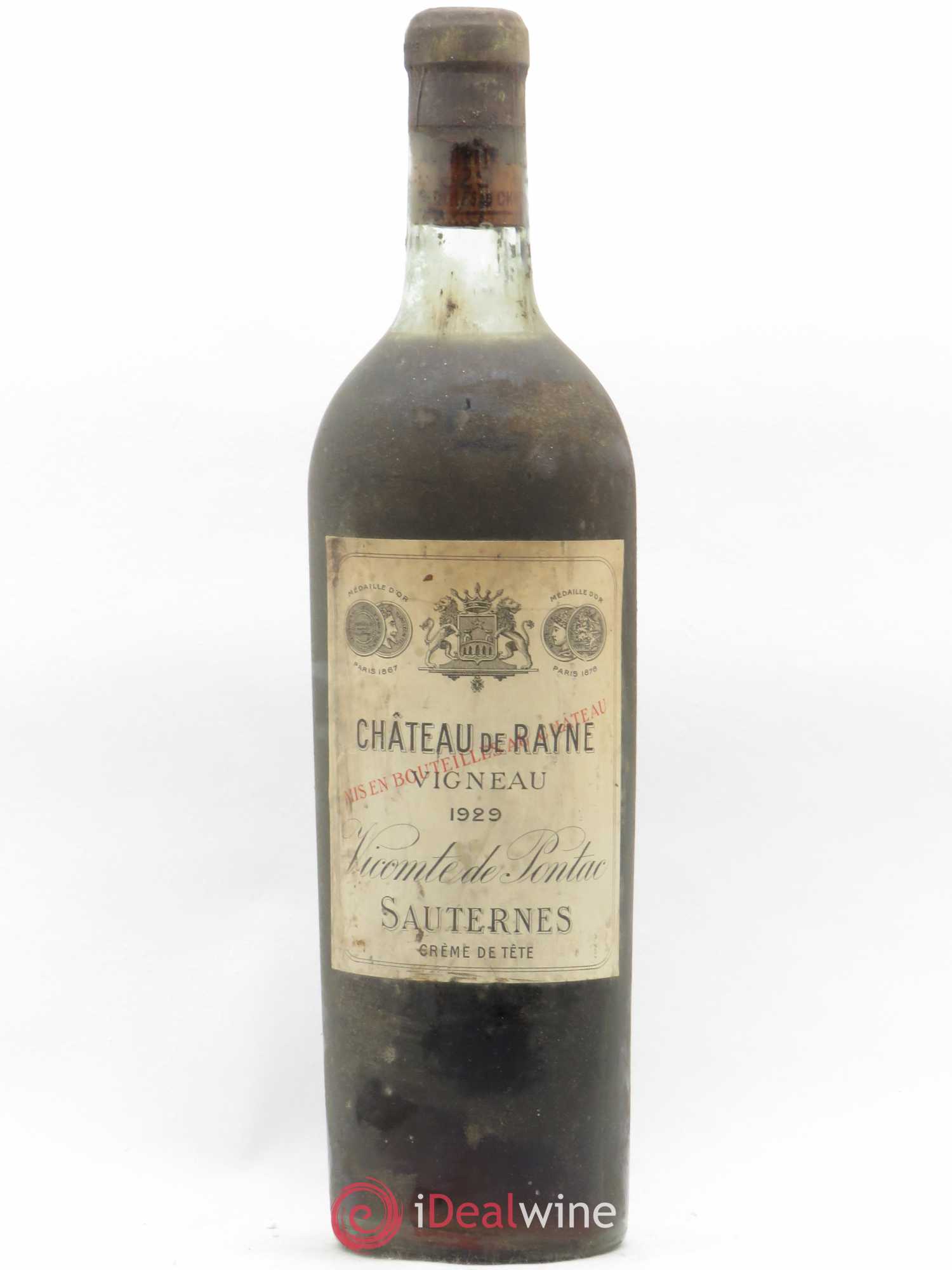 Château de Rayne Vigneau 1er Grand Cru Classé Crème de Tête 1929 - Lotto di 1 bottiglia - 0