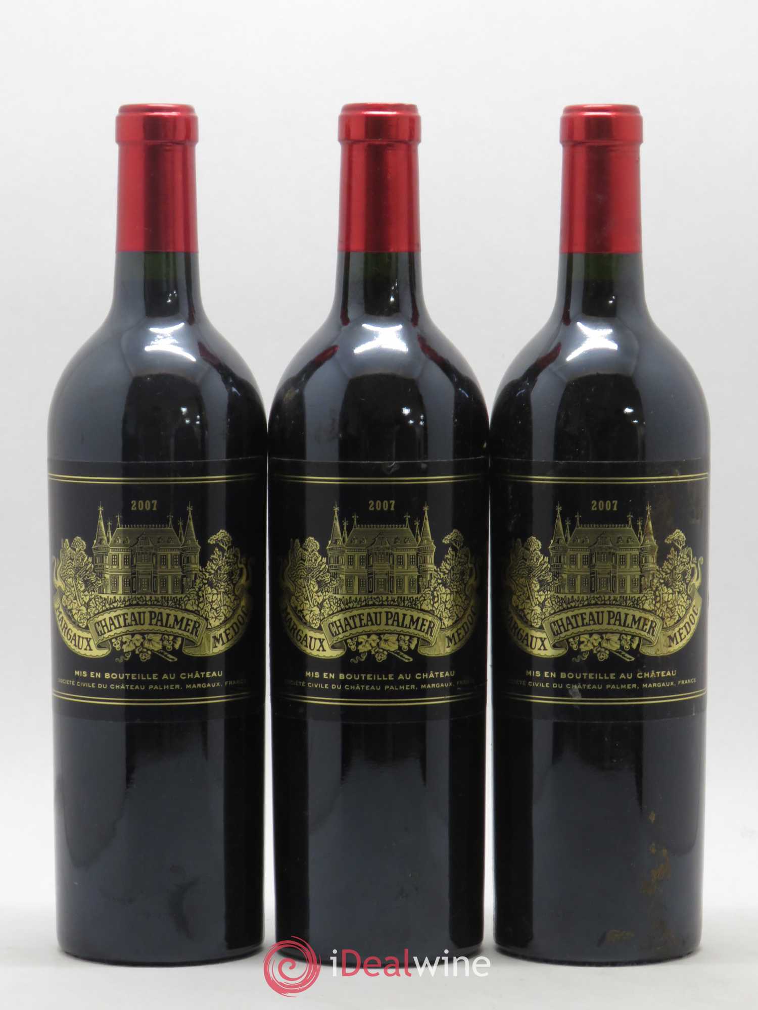 Château Palmer 3ème Grand Cru Classé 2007 - Lot de 3 bouteilles - 0