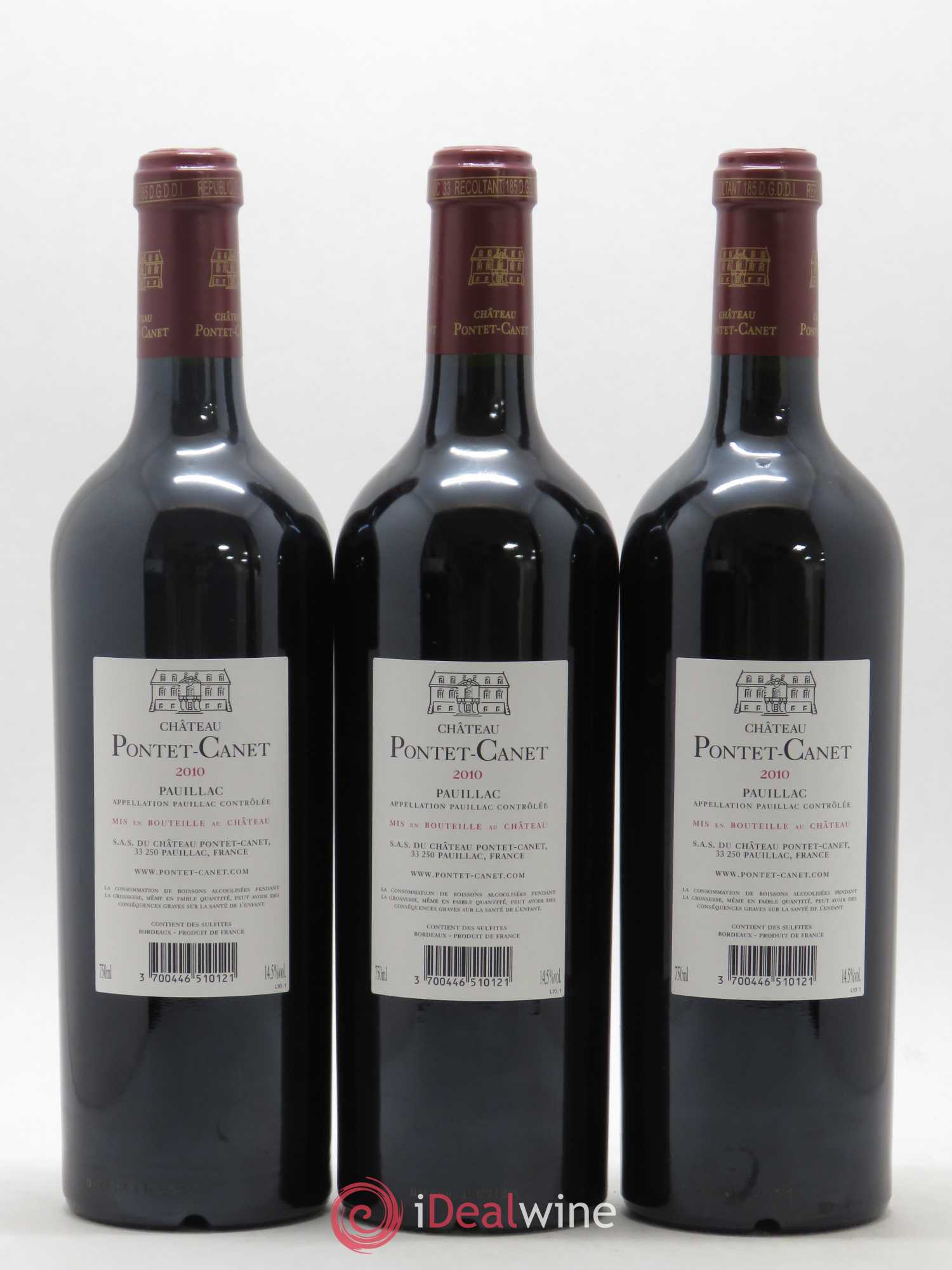 Château Pontet Canet 5ème Grand Cru Classé 2010 - Lot de 6 bouteilles - 4