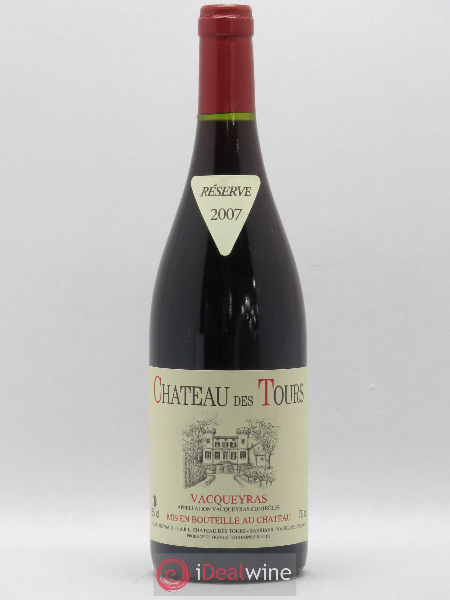 Vacqueyras Château des Tours Emmanuel Reynaud 2007 - Lot de 1 bouteille - 0
