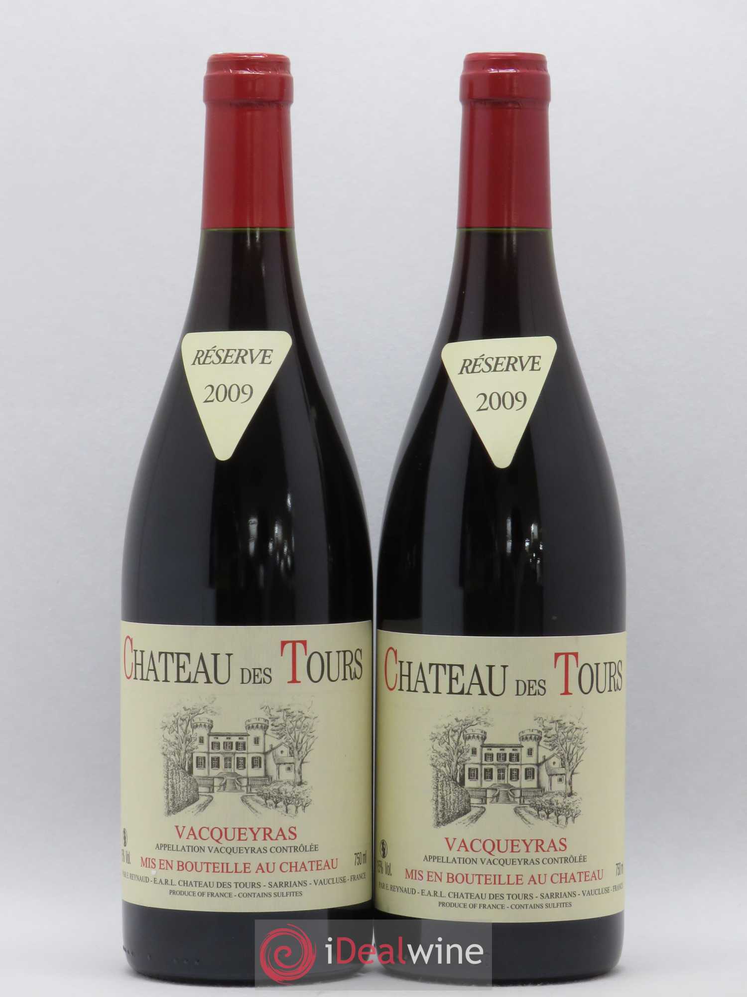 Vacqueyras Château des Tours Emmanuel Reynaud 2009 - Lot de 2 bouteilles - 0