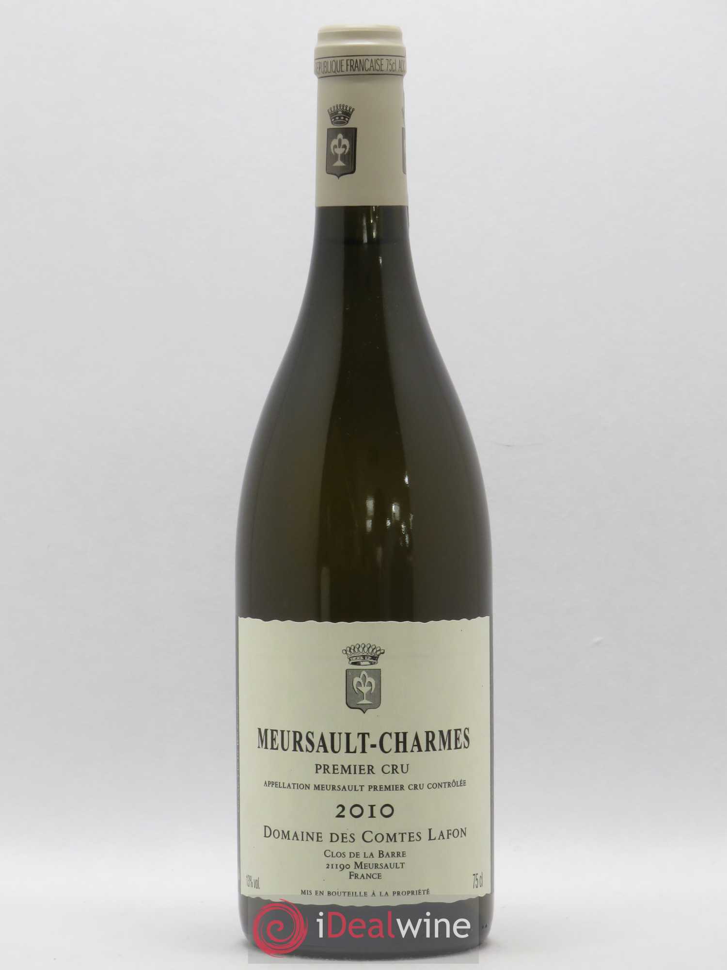 Meursault 1er Cru Charmes Comtes Lafon (Domaine des) 2010 - Lot de 1 bouteille - 0