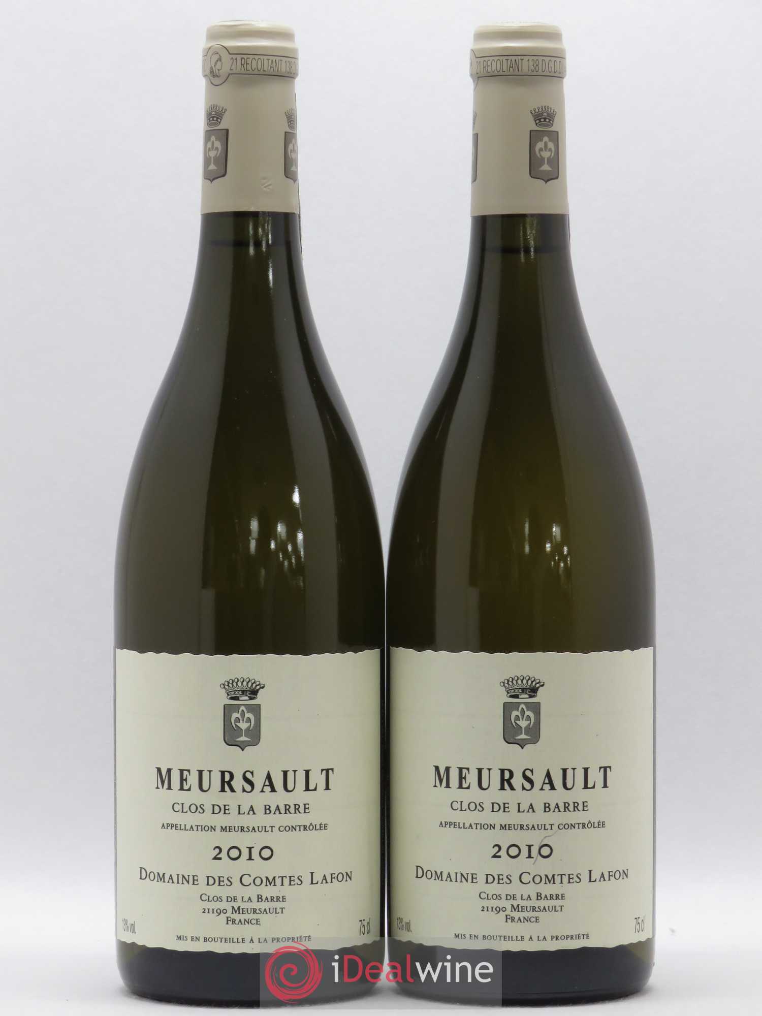 Meursault Clos de la Barre Comtes Lafon (Domaine des) 2010 - Lot de 2 bouteilles - 0